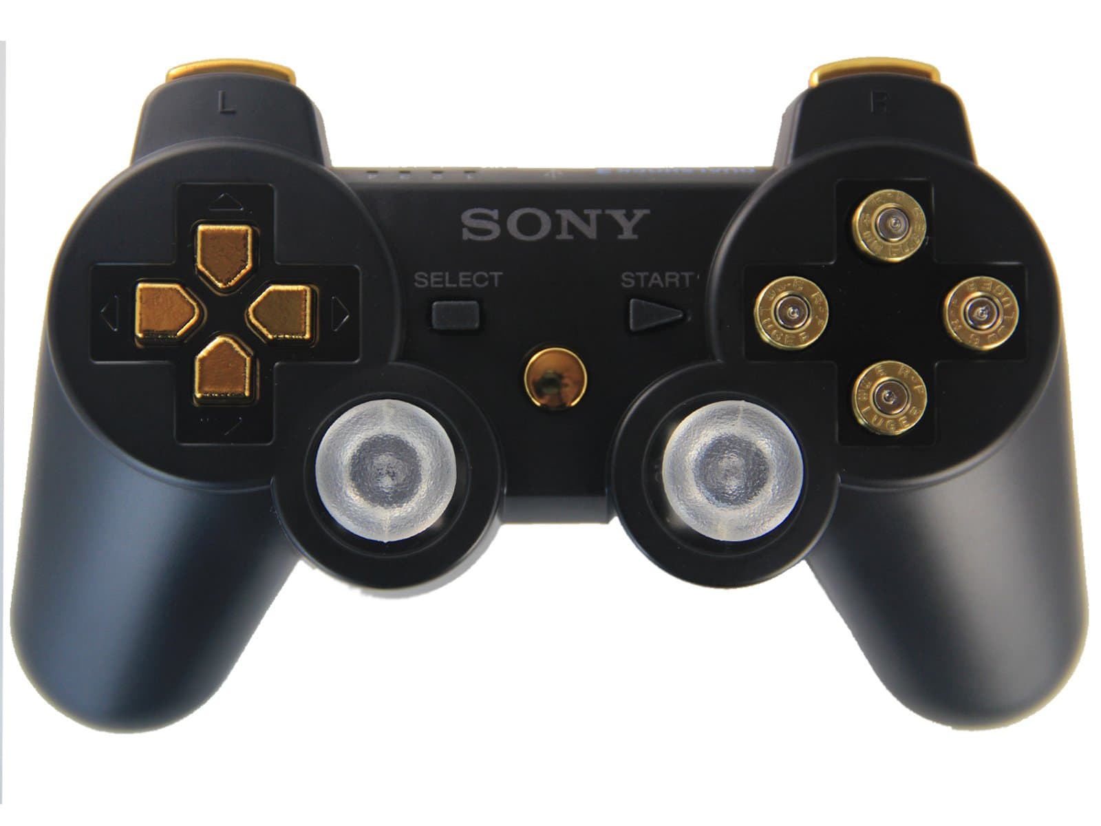 Ps3 Black/gold Bullet Buttons Rapid Fire Modded Controller 30 Mode for Black Ops 2 Cod Mw3 Sniper Breath Jump Shot Jitter Drop Shot Fast Reload Quick Scope