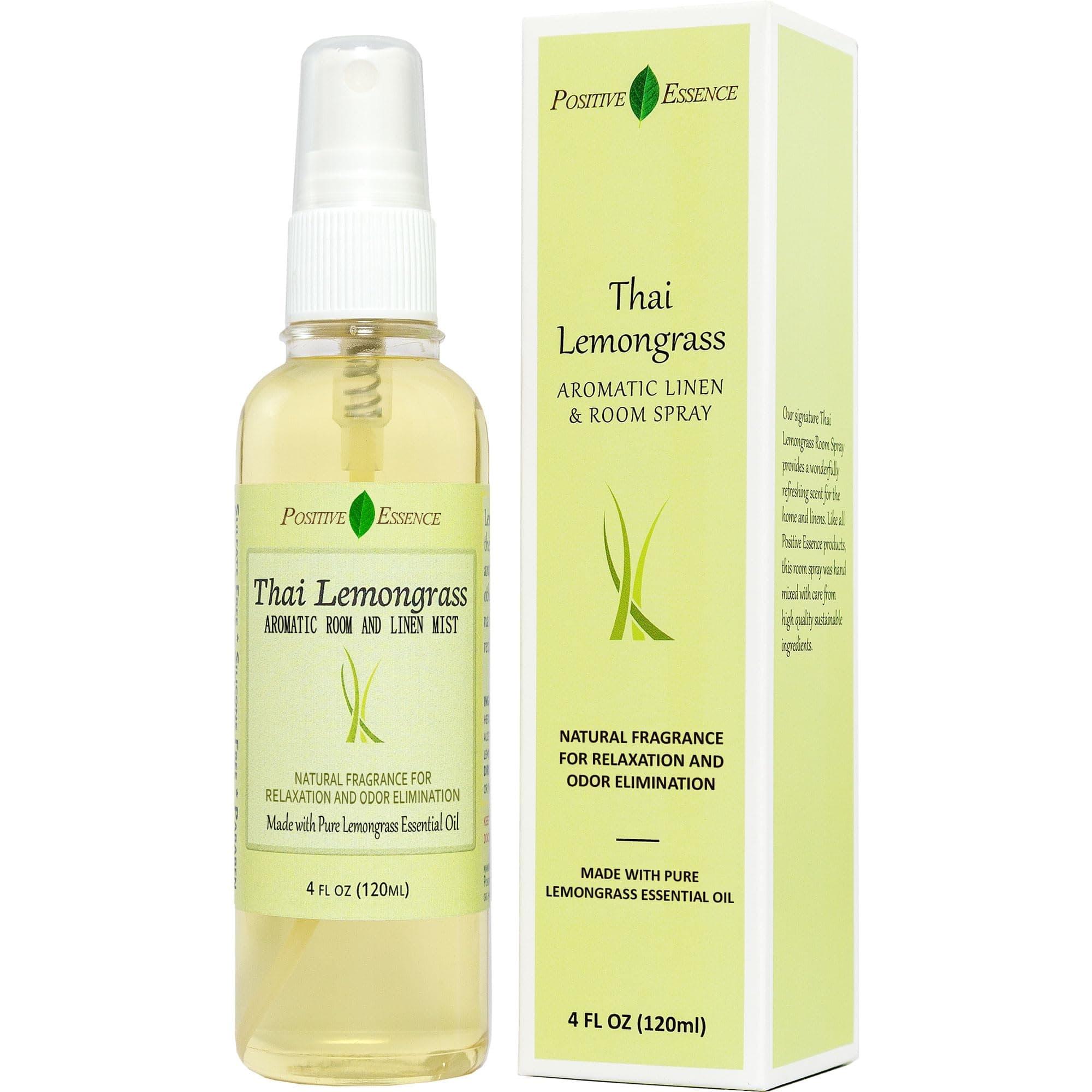 Thai Lemongrass Linen and Room Spray, Natural Air Freshener Made with Pure Lemongrass Essential Oil, Bathroom Air Freshener or Calming Pillow Spray