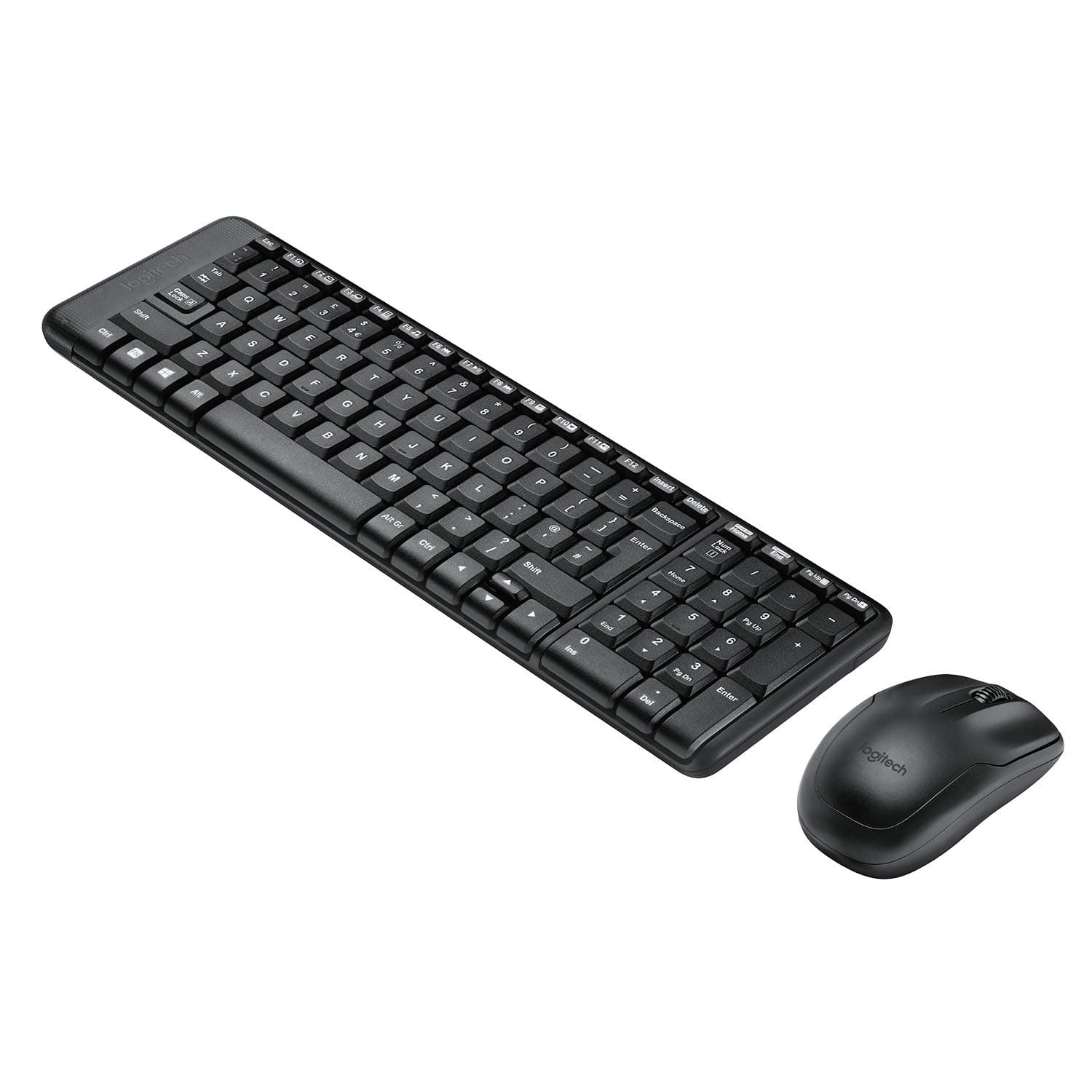 MK215 Wireless Keyboard and Mouse Combo for Windows, 2.4 GHz Wireless, Compact Design, 2-Year Battery Life(Keyboard),5 Month Battery Life(Mouse) PC/Laptop- Black