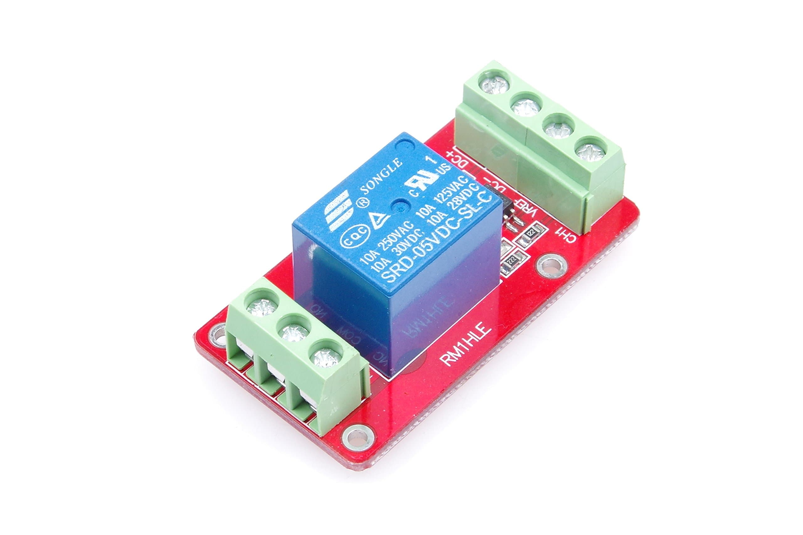 1-Channel Relay Module High Low Level Trigger Optocoupler Isolation With Indicator light (5V)