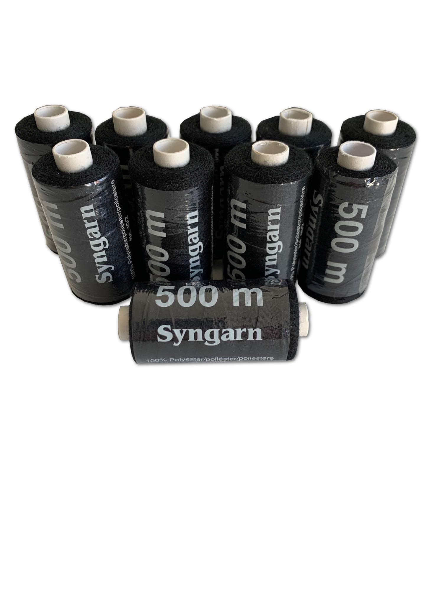 1 x 500 M Spools Black / Thread Sewing thread and yarn of Polyester for Sewing Machines (SW01