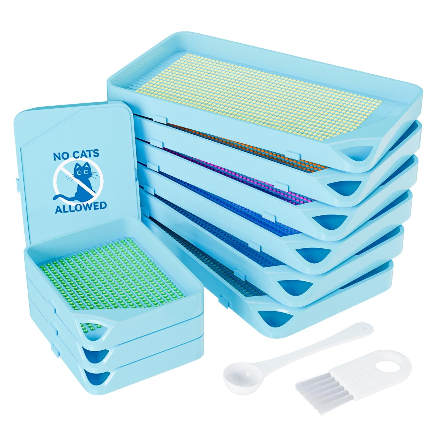 ARTDOT 10-Piece Interlocking Diamond Art Trays Kits for Adults, Stackable Diamond Painting Accessories and Tools, AD-OT-BT6M4S