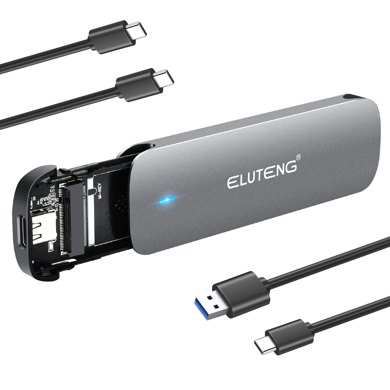 M.2 NVME/NGFF Enclosure with 2 Cable