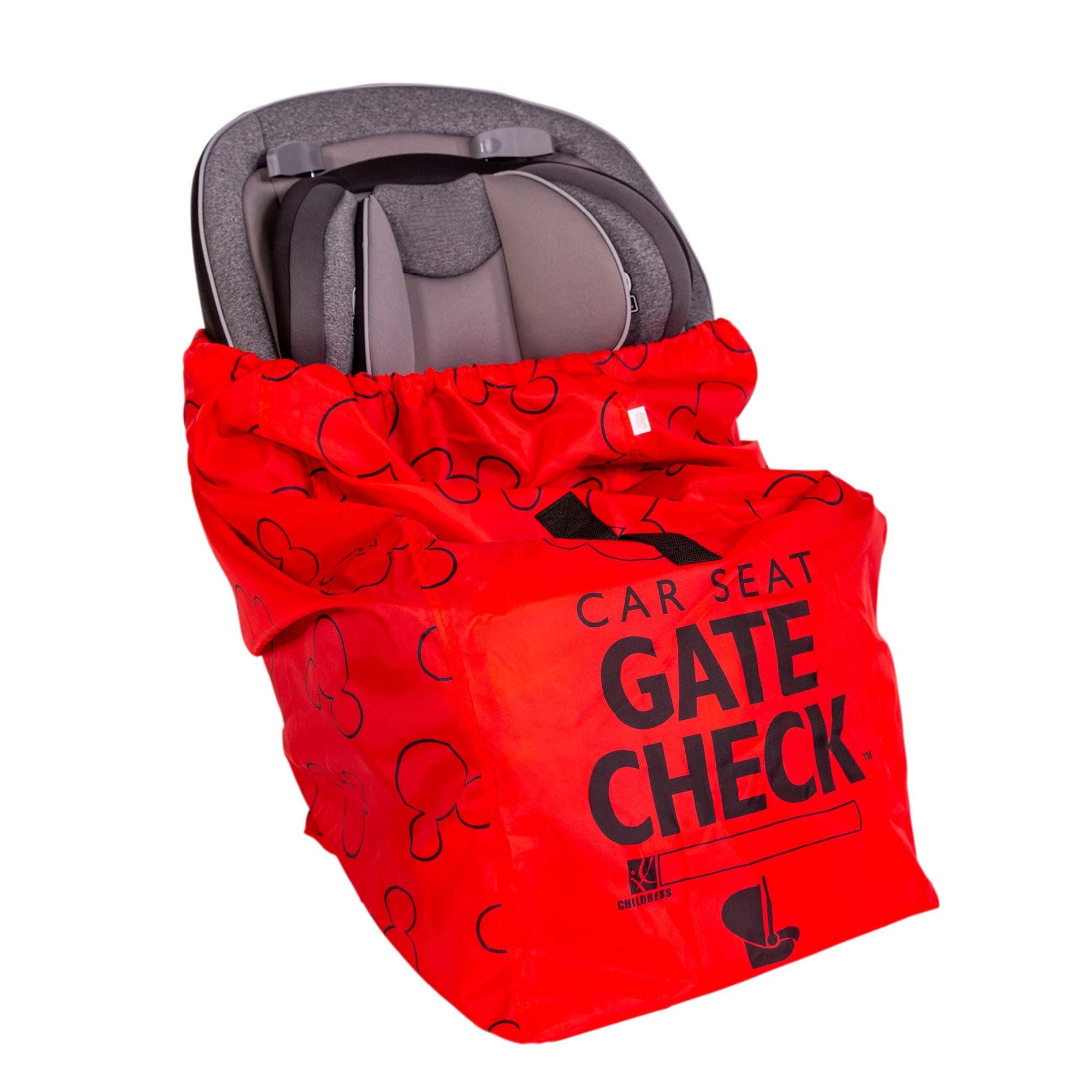 Disney Baby Gate Check Bag for Car Seats - Travel Bag for Airplane, Fits All Baby & Infant Car Seats, Airport Accessories for Gate Check, Flying Essentials - Mickey Mouse, Red