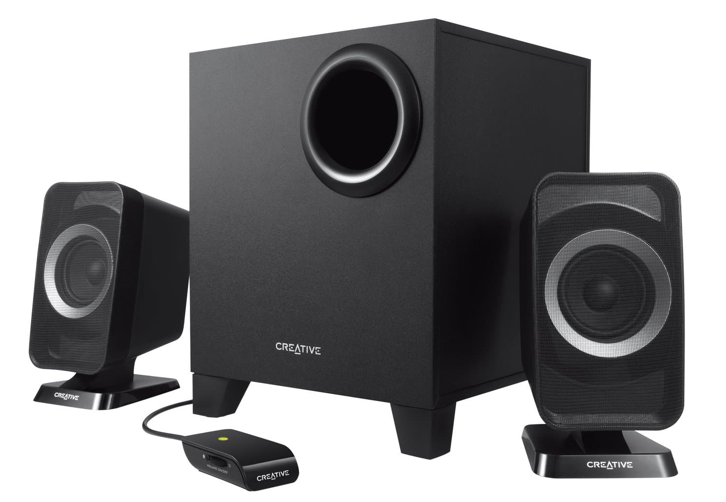 Creative T3150 Wireless (2.1) Bluetooth Speaker System with Subwoofer and Wired Remote Control