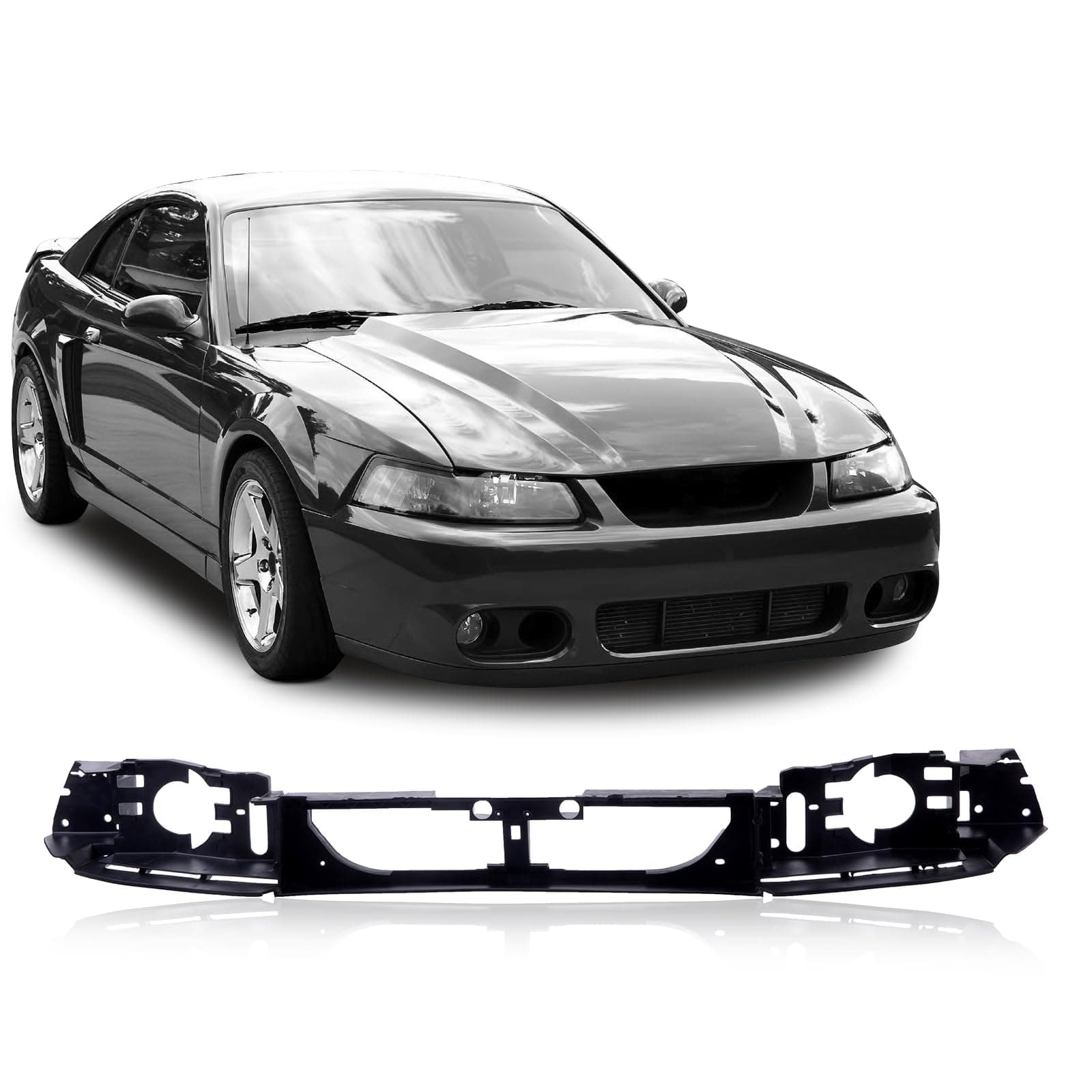 New Front Head Lamp Mounting Panel Compatible with 1999-2004 FORD Mustang Fits FO1221119 3R3Z8A284AA