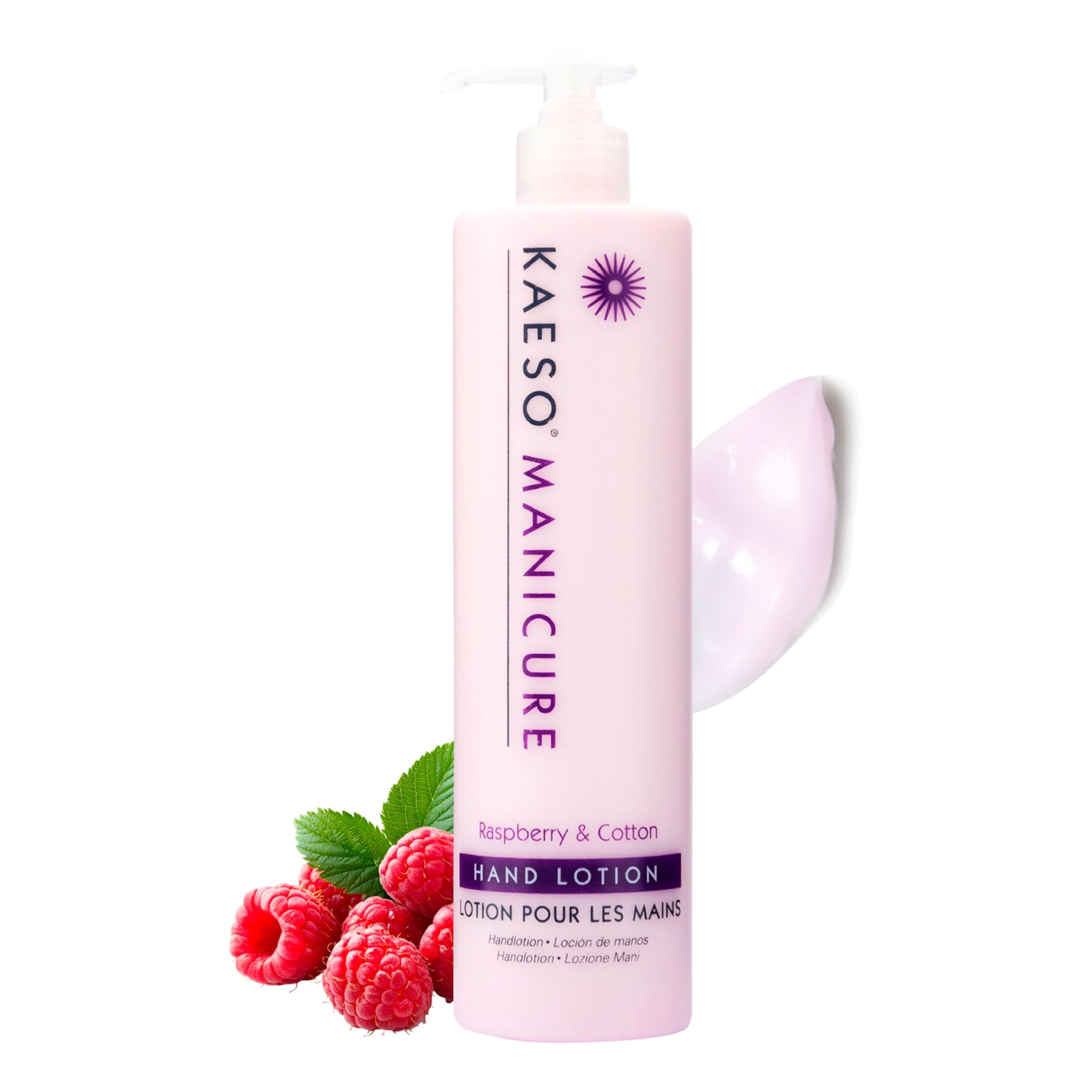 Kaeso Raspberry & Cotton Hand Lotion 495ml – Hydrating & Nourishing Hand Cream – Softening & Moisturising Hand Care – Professional Salon Size