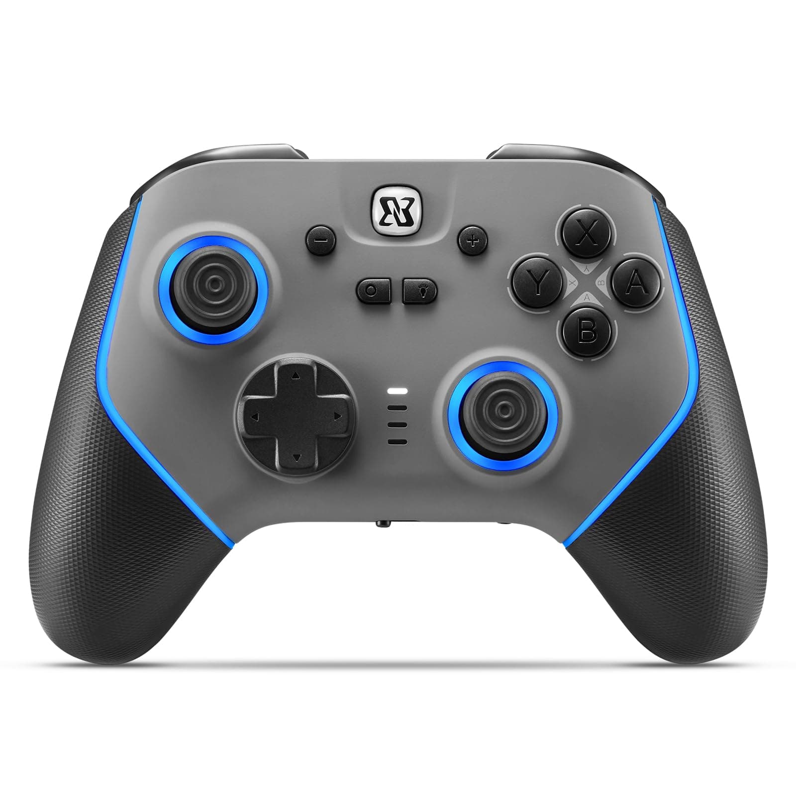 BINBOKPLAY Switch Pro Controller, Game Controller for PC/Switch2/Switch, 7 Color LED Hall Effect Controller with Microswitch Buttons, PC Controller Wireless Changeable Digital & Analog Trigger