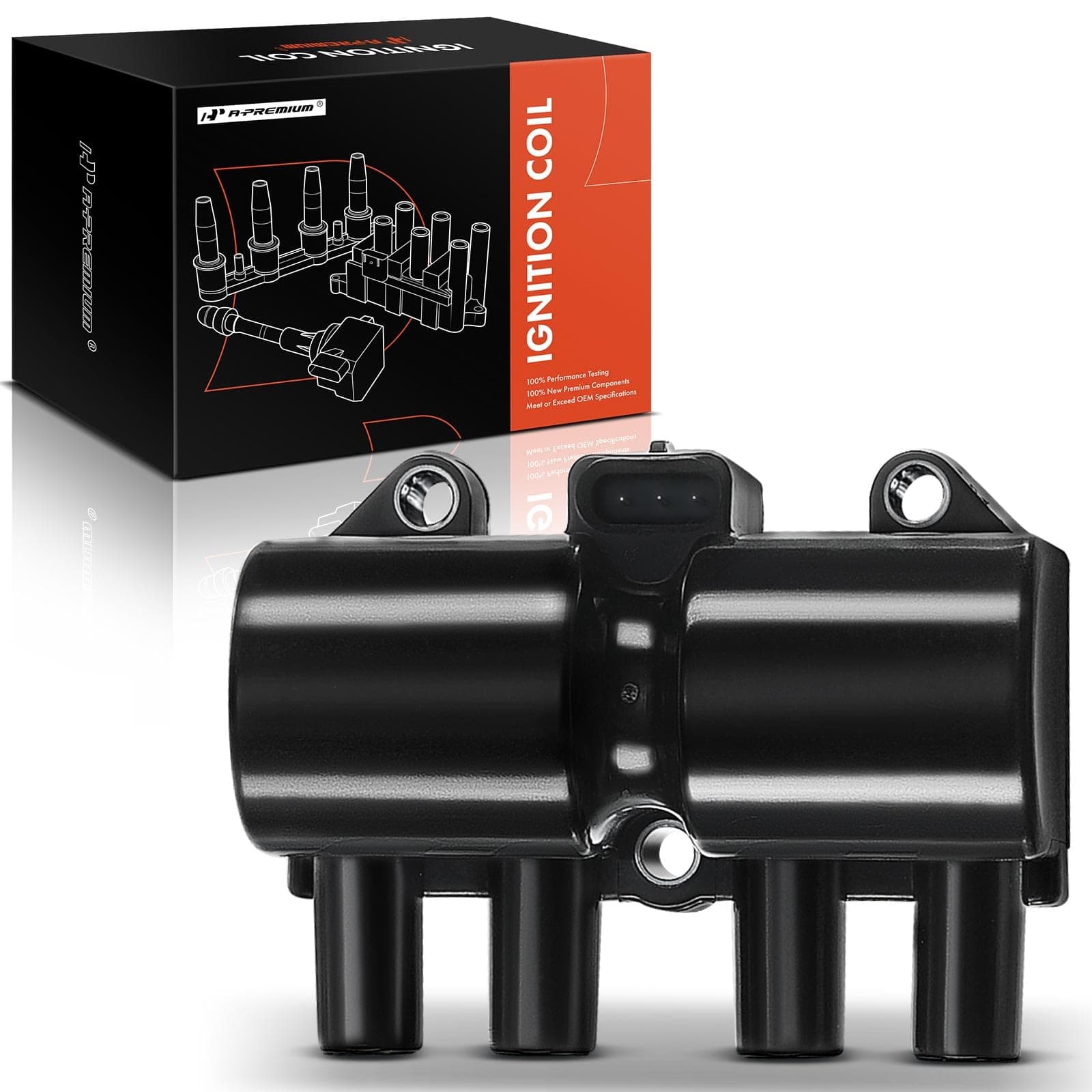 A-Premium Engine Ignition Coil Pack Compatible with Chevrolet Aveo, Tornado, LUV & Pontiac Matiz & Suzuki Forenza & Daewoo Nubira