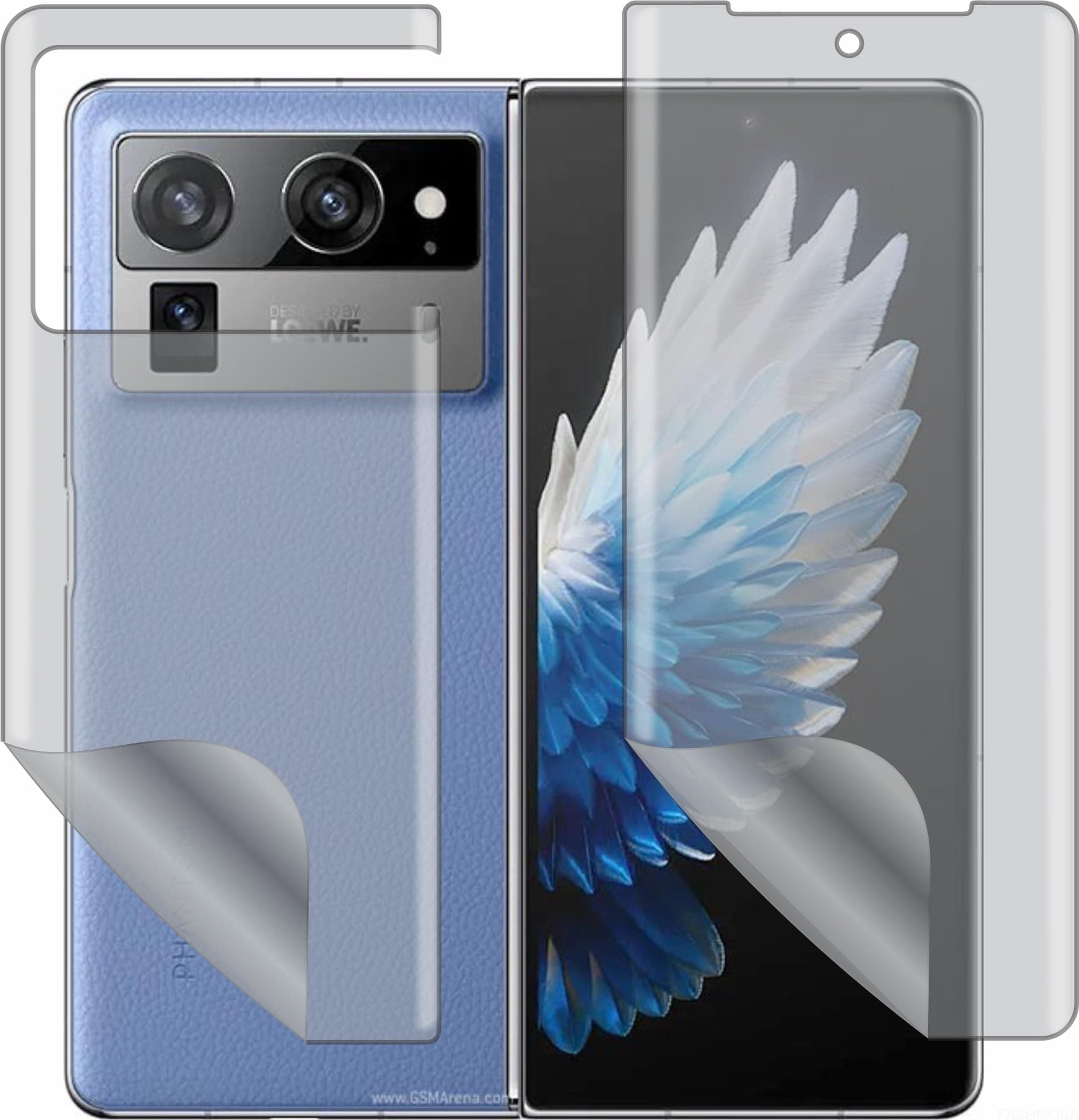 TECNO PHANTOM V FOLD 2 Front & Back Edge to Edge Full Screen Guard, HydroGel TPU Film in Front & Matte Back Skin for Back, Not a Tempered Glass, Screen Protector