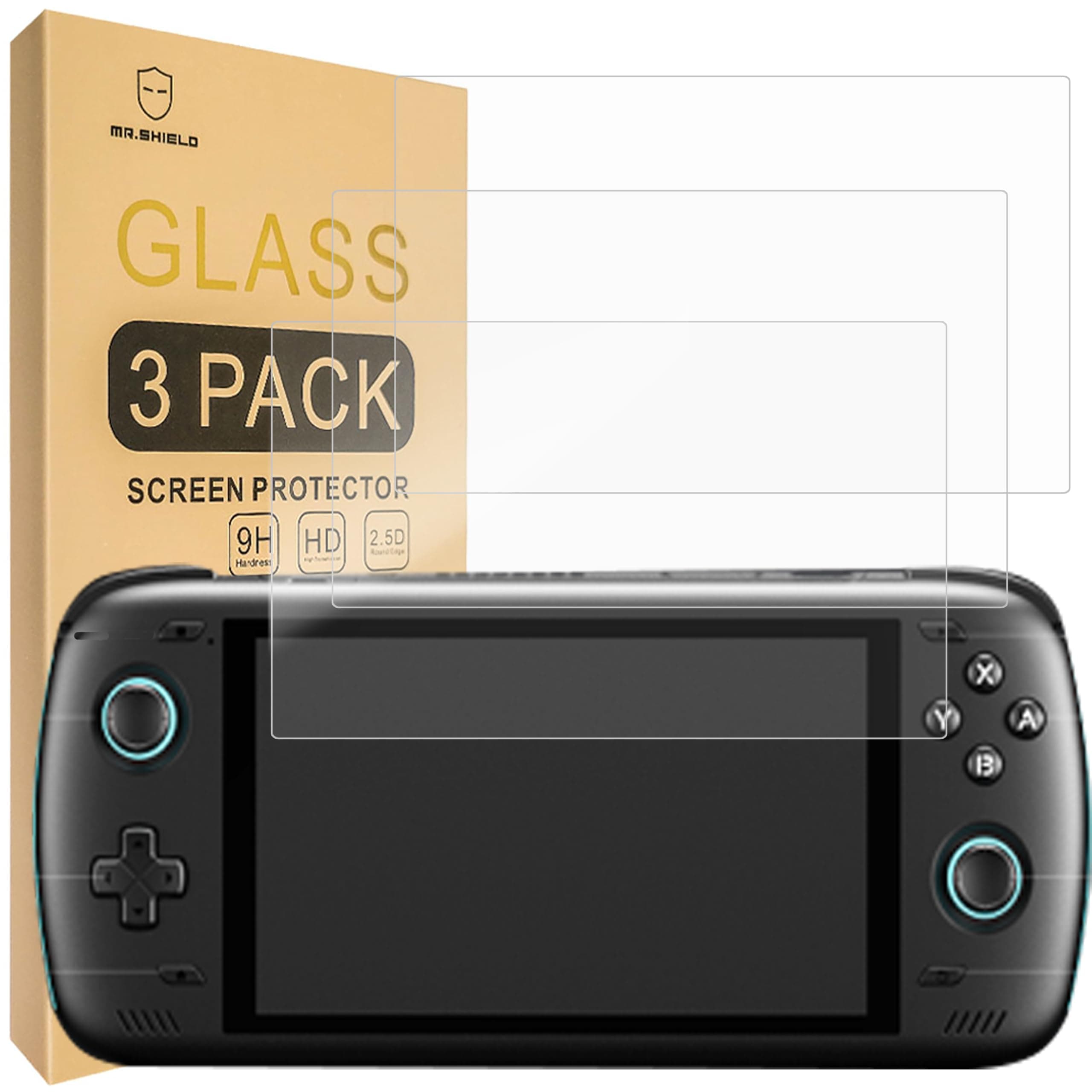 Mr.Shield [3-Pack] Screen Protector For AYN Odin 2 / Odin2 [Tempered Glass] [Japan Glass with 9H Hardness] Screen Protector