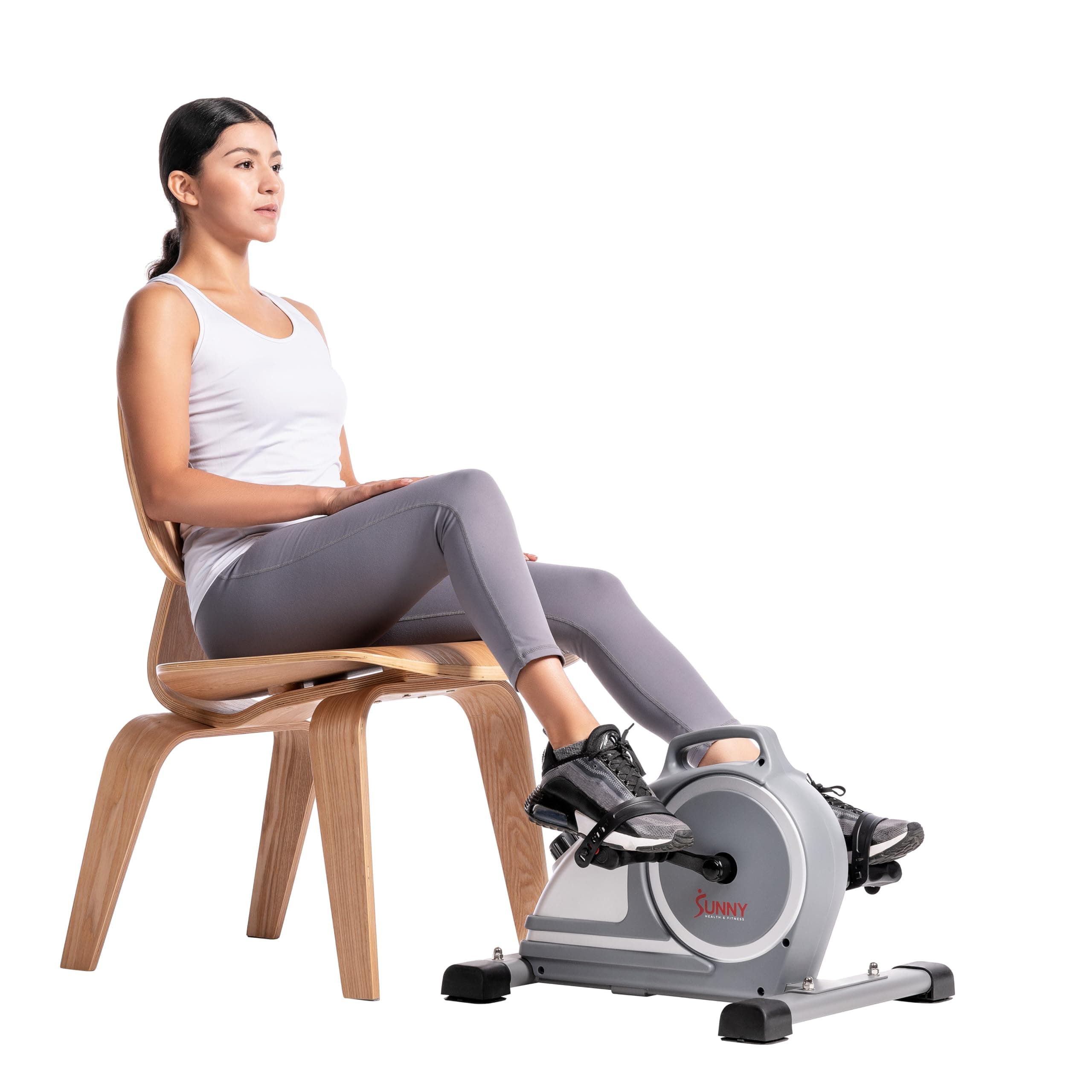 Dual Function Under-Desk Bike Trainer at Home, Mini Exercise Machine for Senior Training, Arm/Leg Cardio Cycle Workout