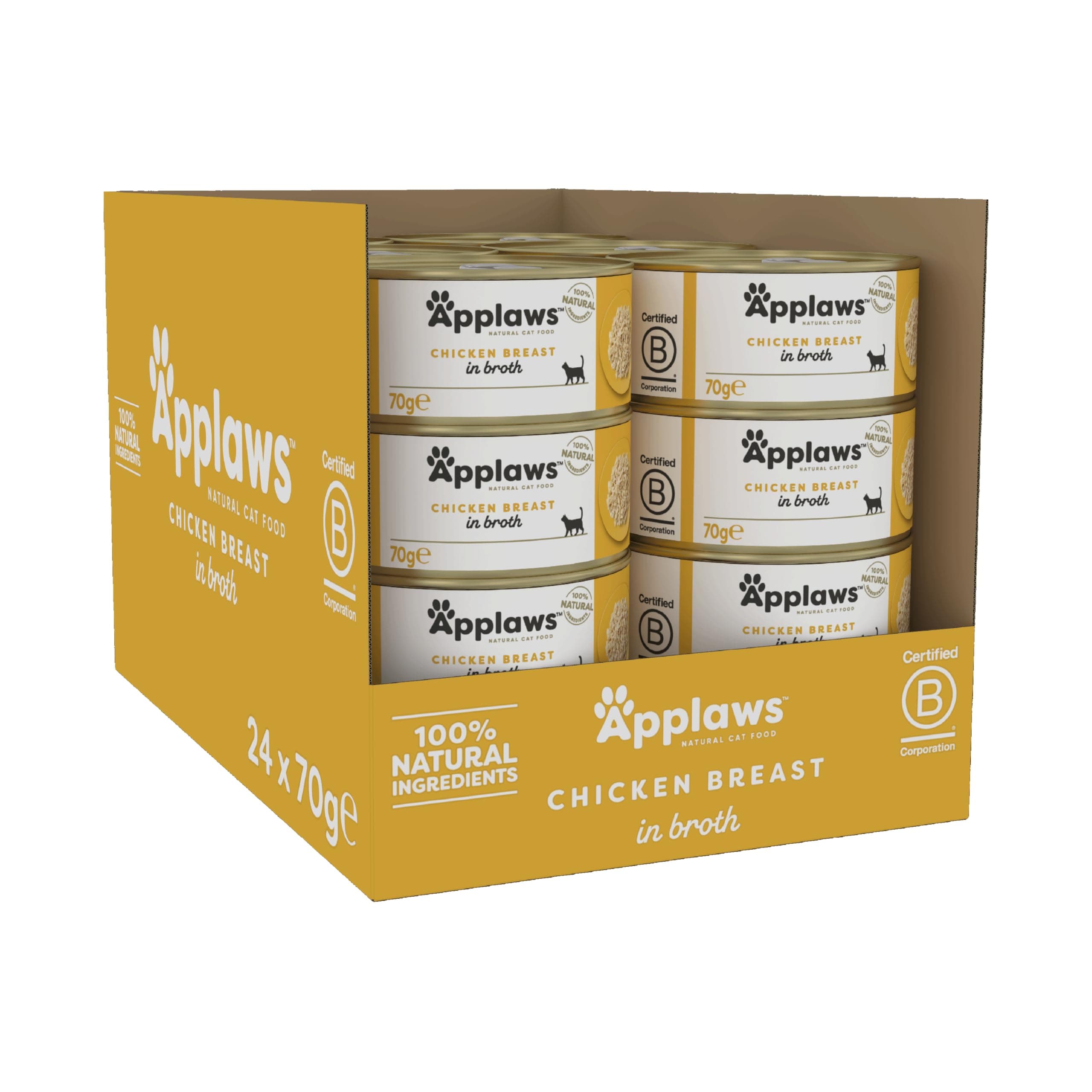 Applaws Chicken Breast, Dose, 24er Pack (24 x 70 g)