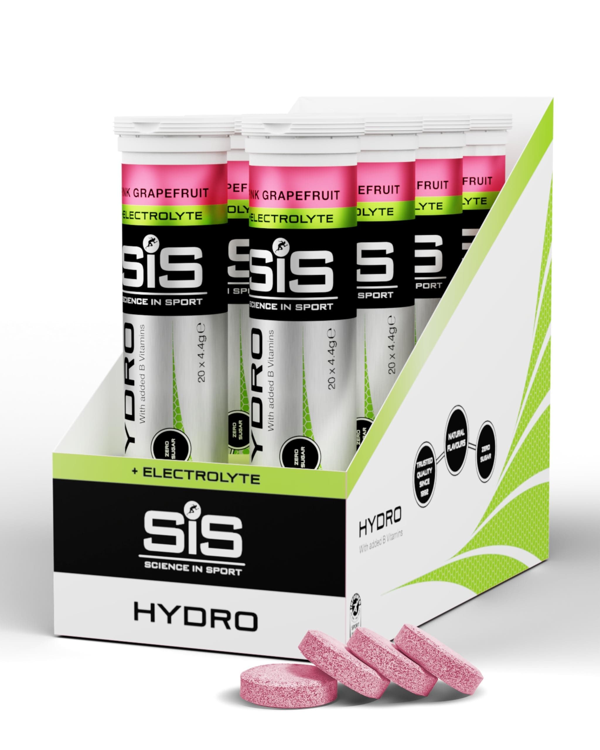 Hydro Electrolyte Tablets | Sugar Free Hydration Tablets | Essential Electrolytes to Reduce Fatigue & Aid Rehydration | Gluten Free | Pink Grapefruit Flavour | 160 Servings | 8 Pack