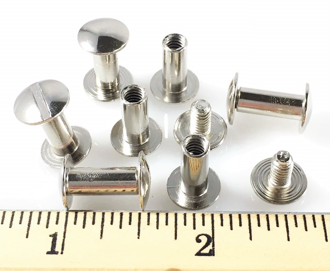 Chicago Screws 1/2" Plain 25 Pcs Np Silver