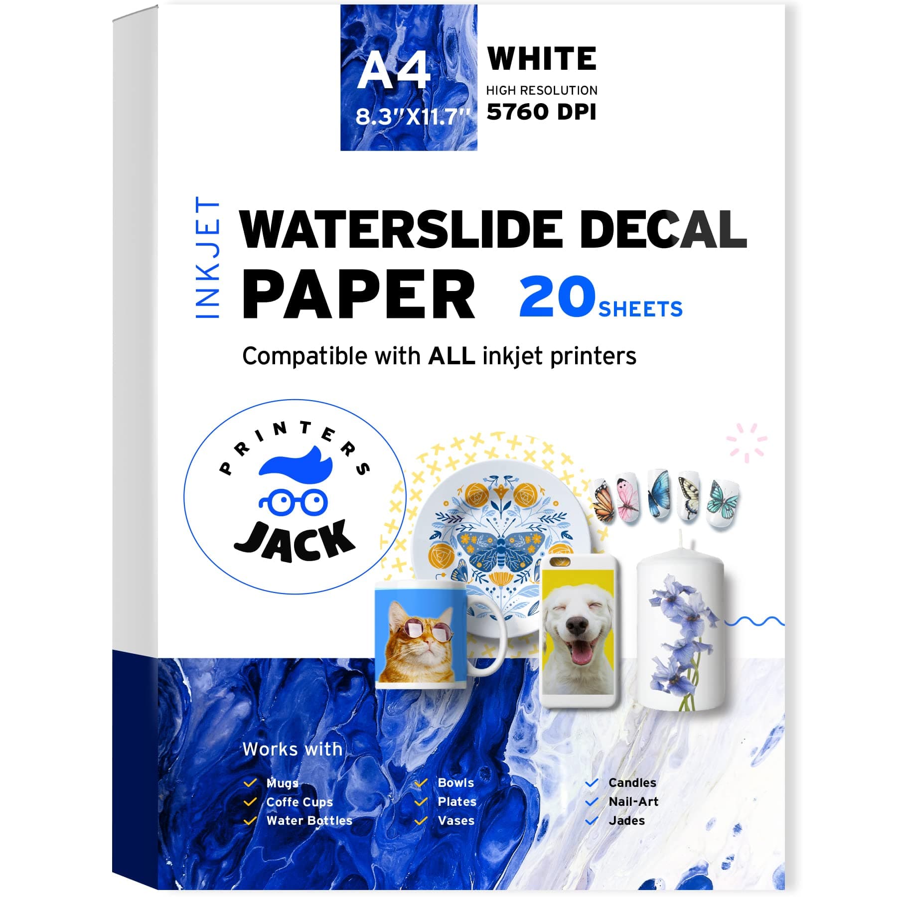 Waterslide Decal Paper for White Surface