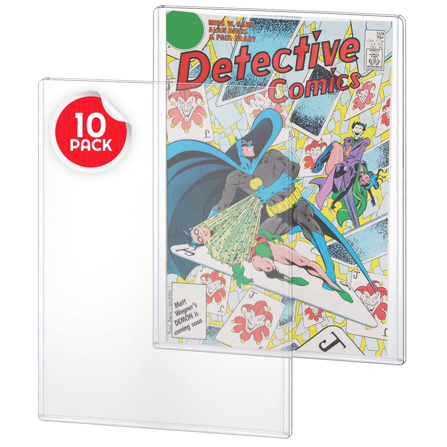 Comic Book Toploader Fits Current, Regular, Silver Age Comics 0.5CM & Below 0.19 Inches Thick - Hard Comic Book Case - Comic Book Display, Arcive Grade Comic Book Storage 7.25 x 10.75 inches
