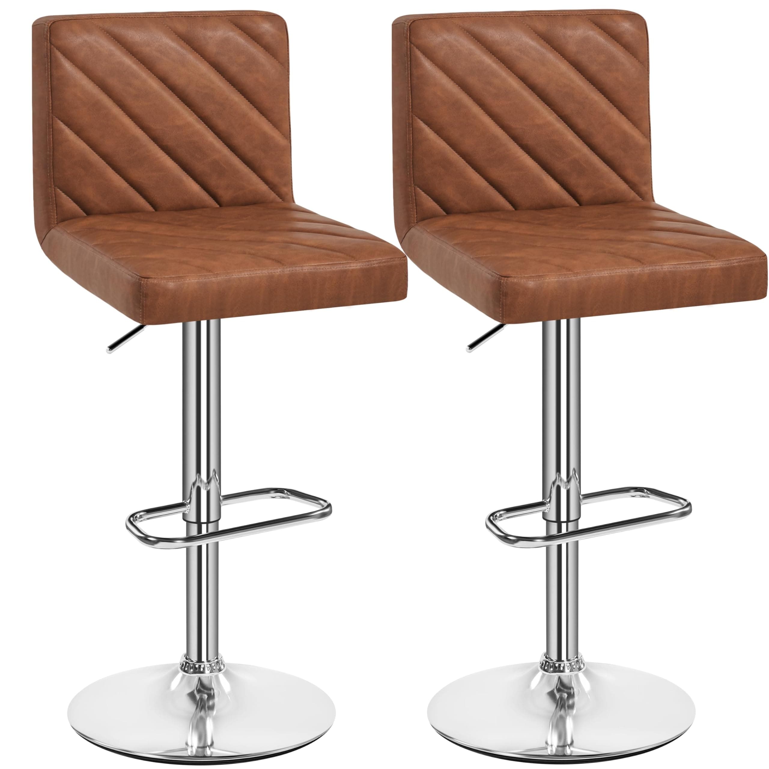 Yaheetech Barstools Set of 2, Kitchen Stools with Backs