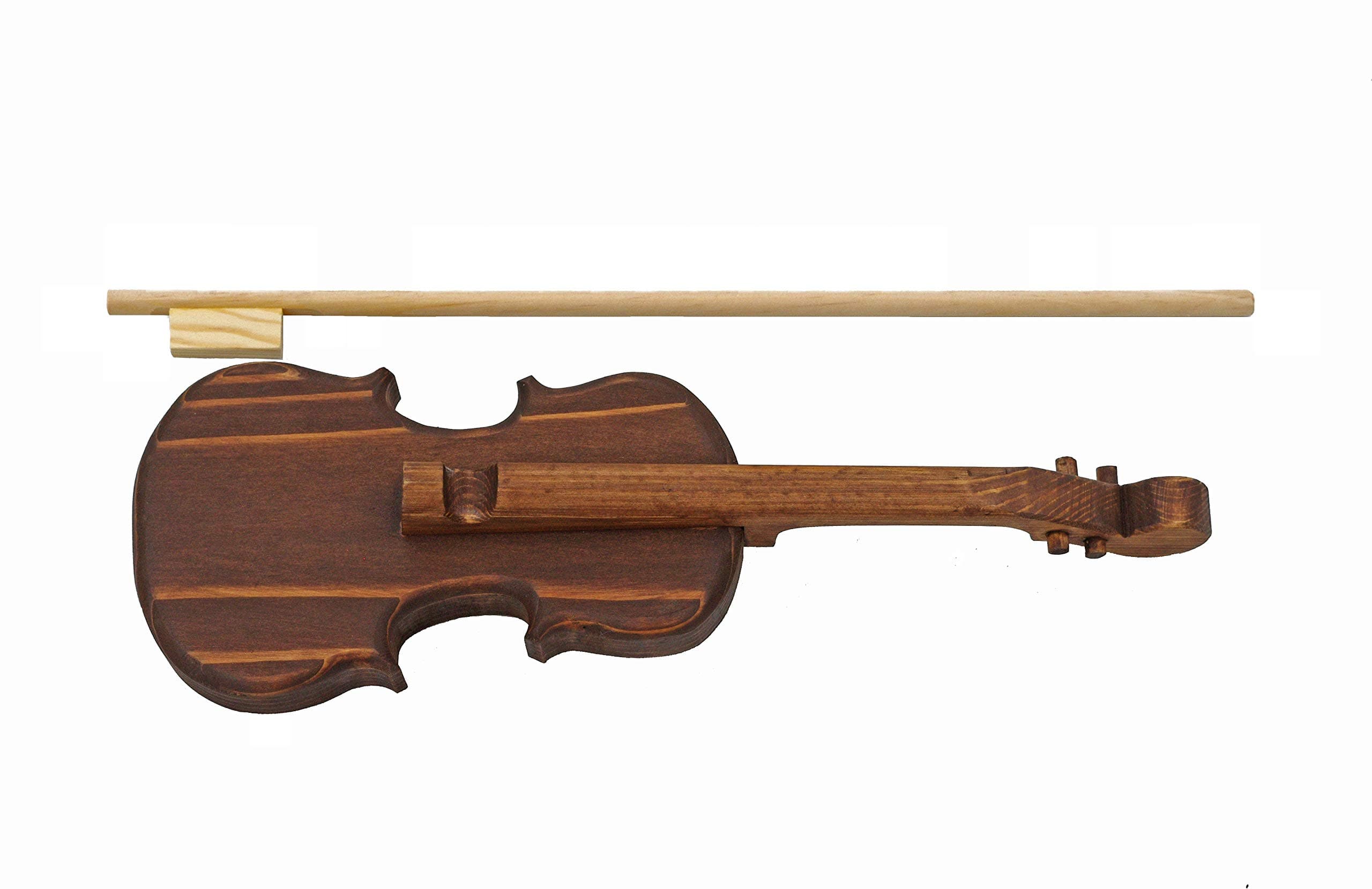 Box Violin with Bow for Pre-Twinkle Study, Practice Violin (1/10th)