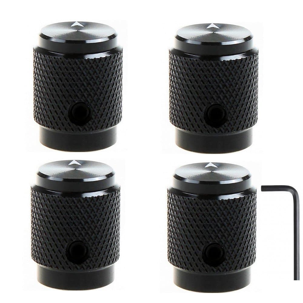 ELEDIY Solid Machined Metal Amplifier Knobs,Volume Adjustment Potentiometer Knob (Pack of 4 )