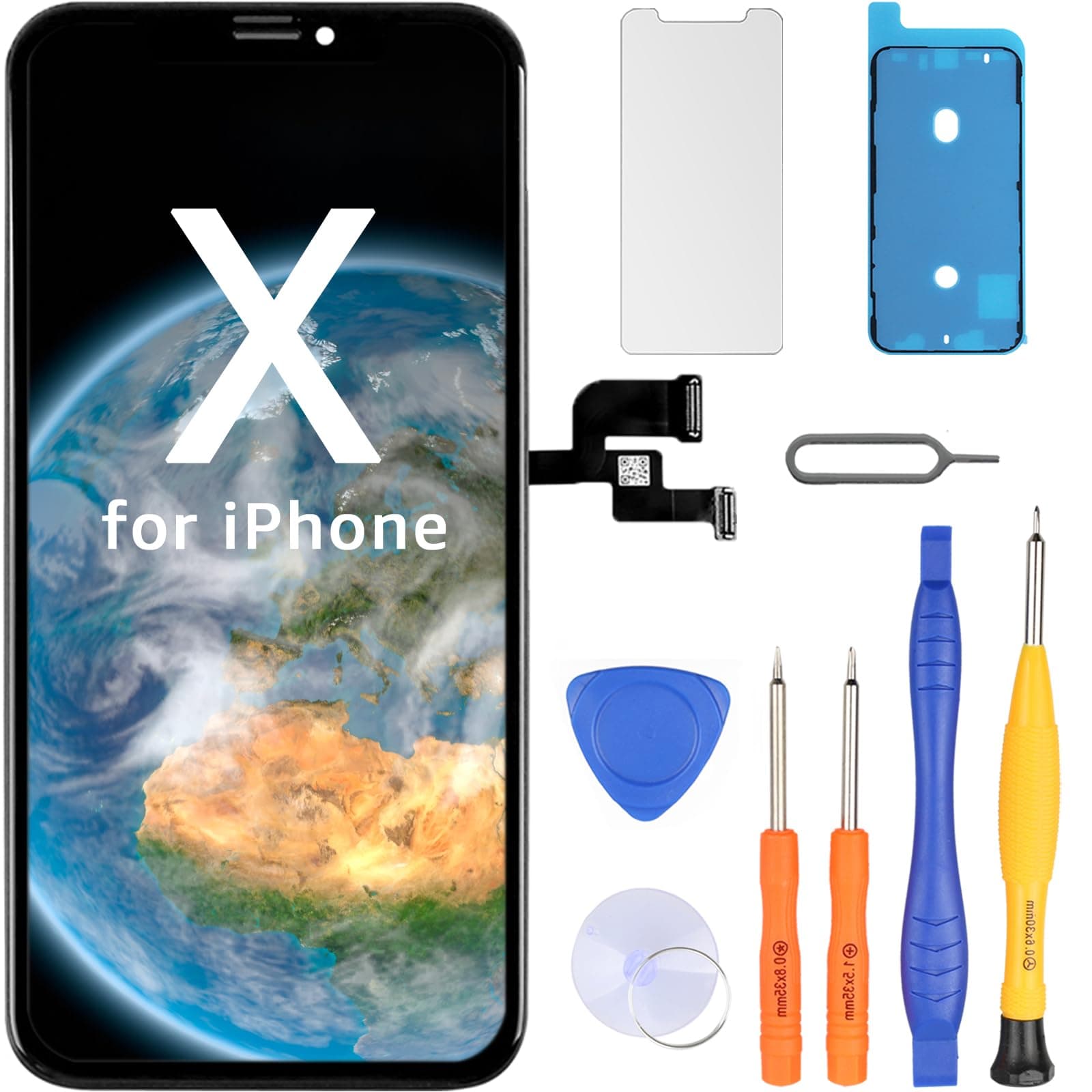for iPhone X 5.8 inch LCD Display Replacement Touch Screen Digitiser with Repair Tool Kits