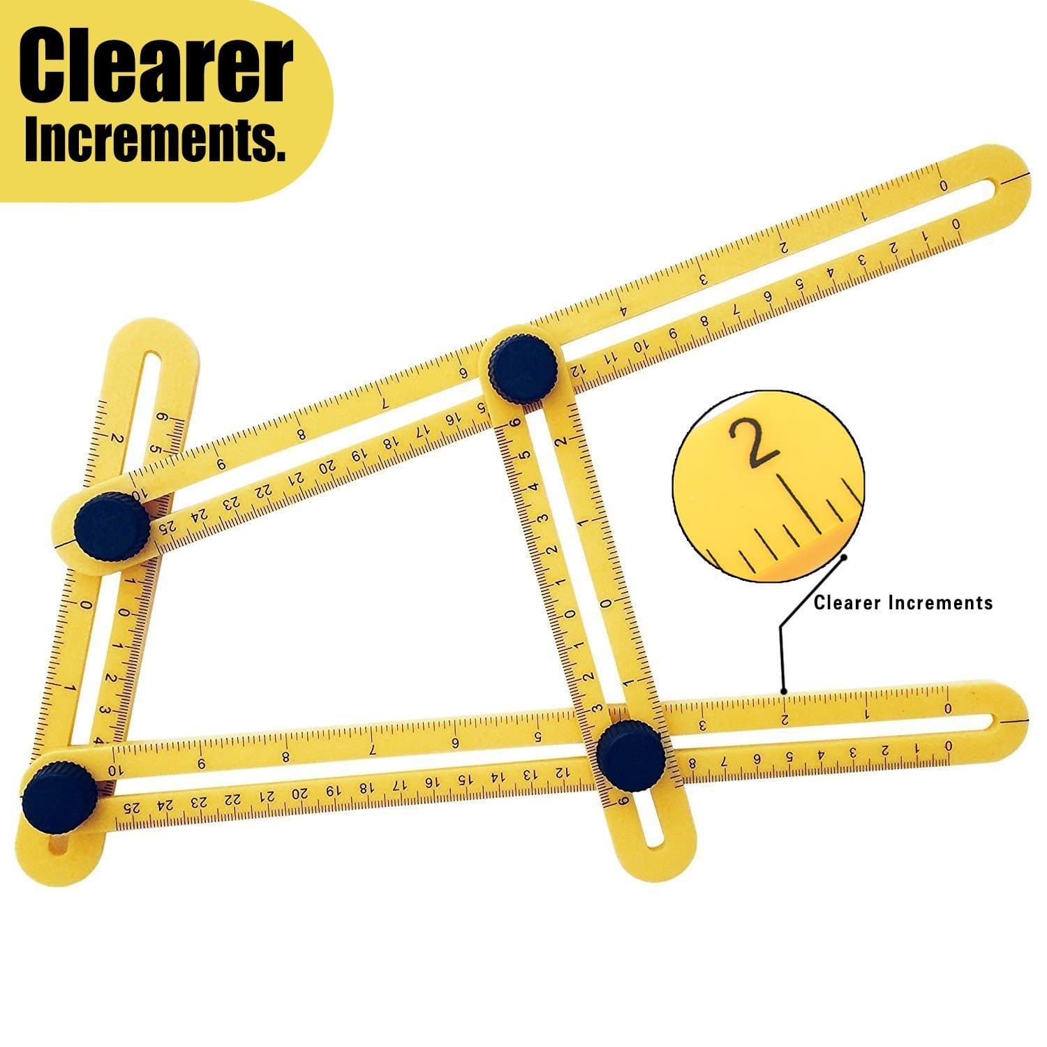 Multi Angle Measuring Tool, Adjustable Angleizer Template Tool for All Angels and Forms, Accurate Multi Angle Measuring Ruler Angle Ruler Angles & Shapes Finder