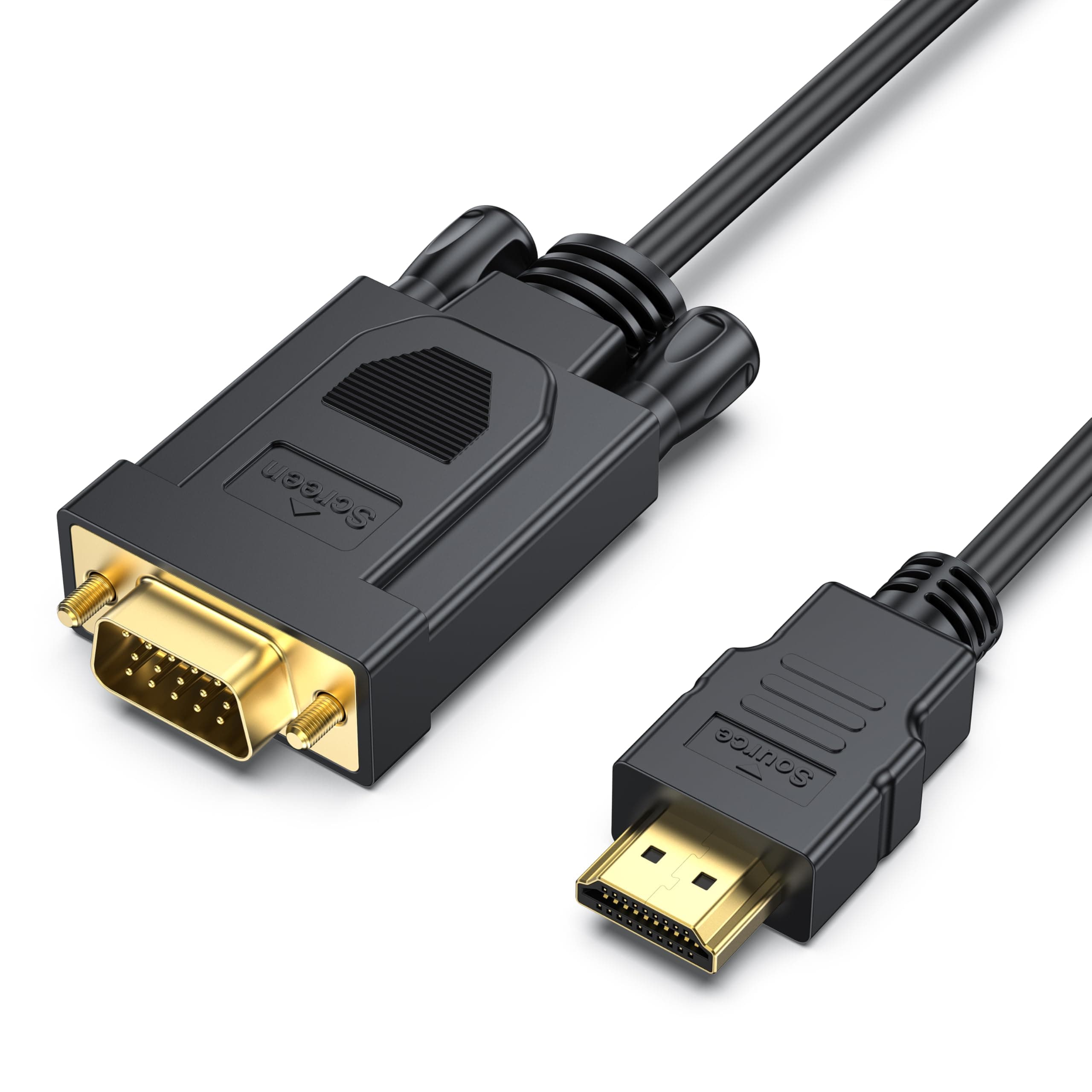 BENFEI HDMI to VGA 1.8M Cable, Uni-Directional HDMI to VGA Cable (Male to Male) Compatible for Computer, Desktop, Laptop, PC, Monitor, Projector, HDTV, Raspberry Pi, Roku, Xbox and More
