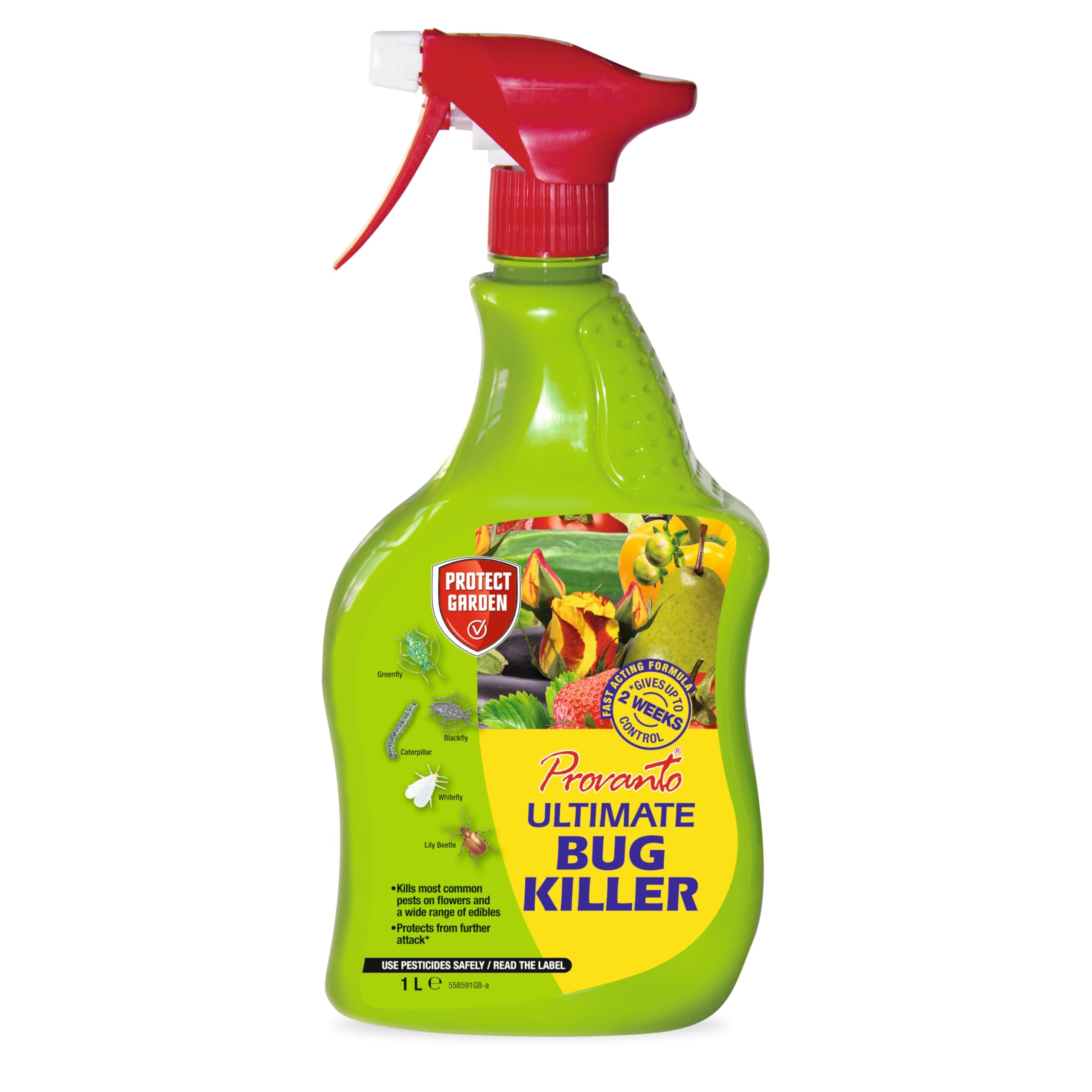Ultimate Bug Killer, 1L - Fast Acting Bug Spray with Up To 2 Weeks Protection From Pests, Contact Insecticide for Indoor & Outdoor Plants