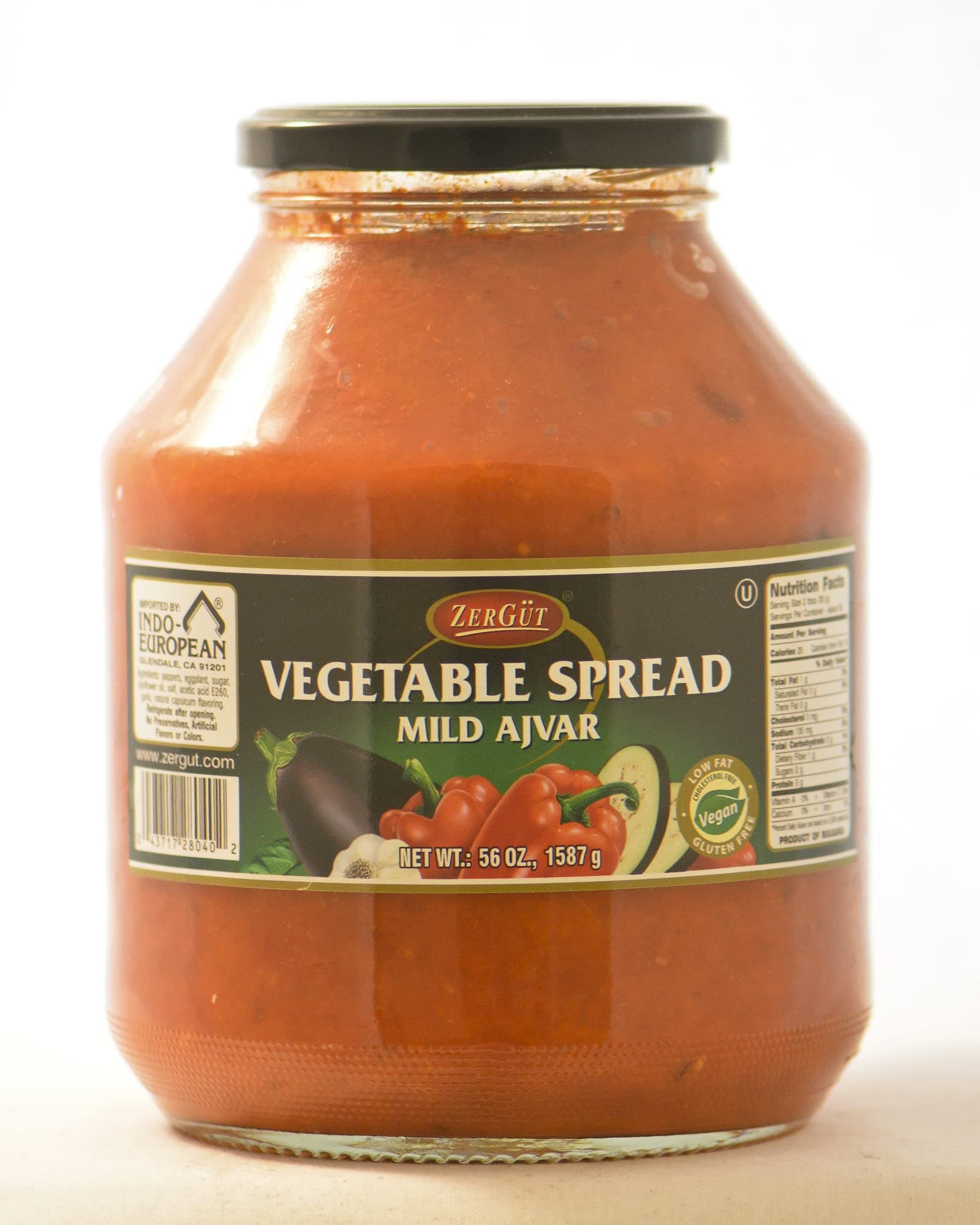 Zergut Ajvar Mild, Vegetable Spread