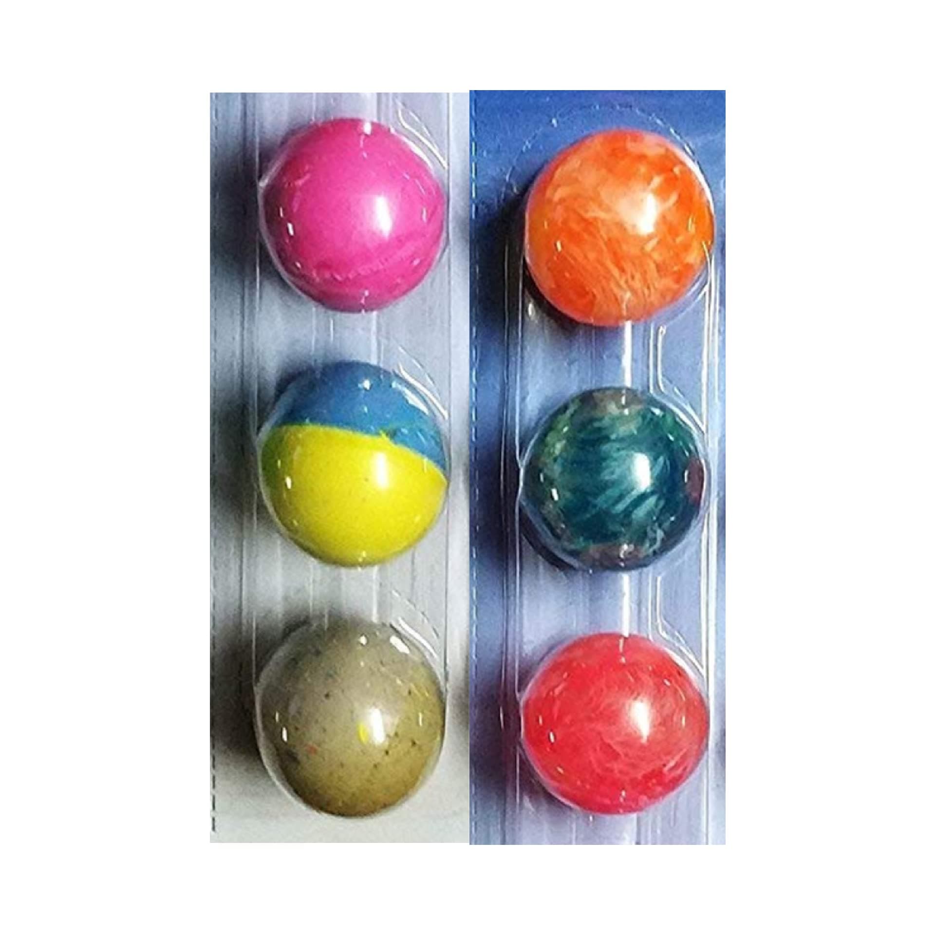 Birthday Return Gift Item in Bulk | Multi Print Crazy Jumping Balls/Bouncing Balls for Kids (Pack of 6, Multicolor)