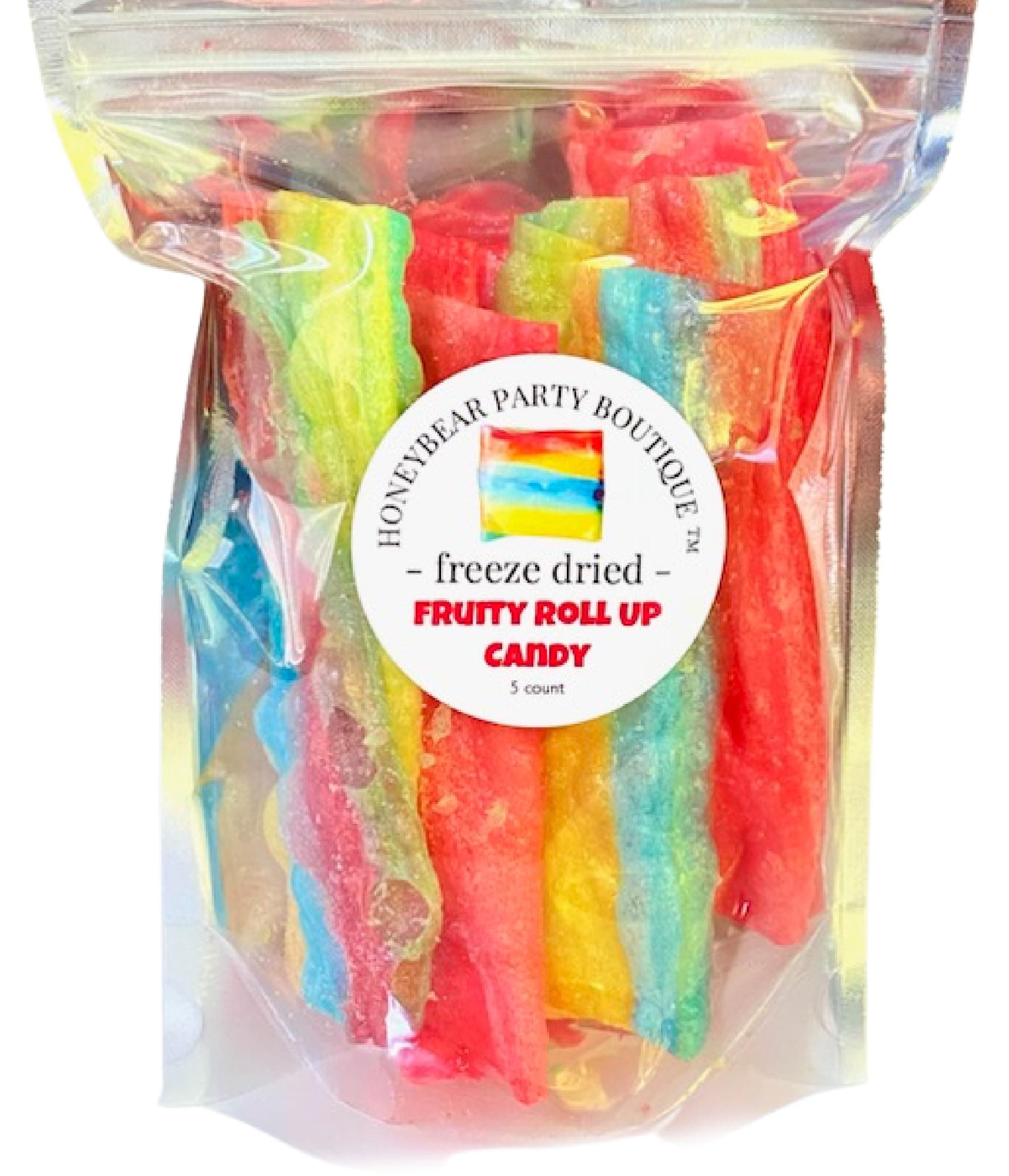 Freeze Dried Fruit Roll Ups Candy - 5 Full Fruit Rolls - Shipped in a Box - Tropical Tye Dye & Strawberry