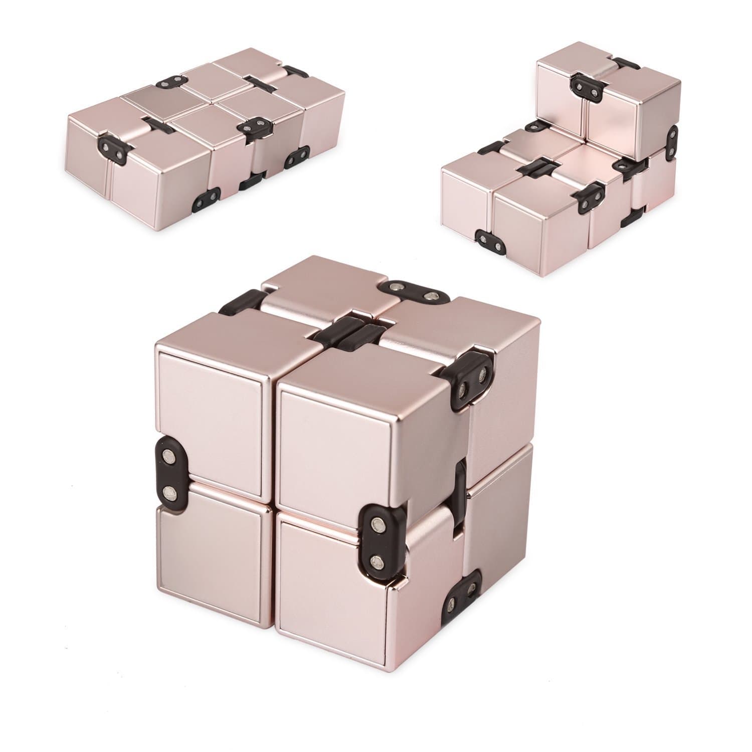 SIXTOY Infinity Cube Fidget Toy EDC Killing Time Decompression Reduce Anxiety Puzzle Toy for Children and Adults (Pink)