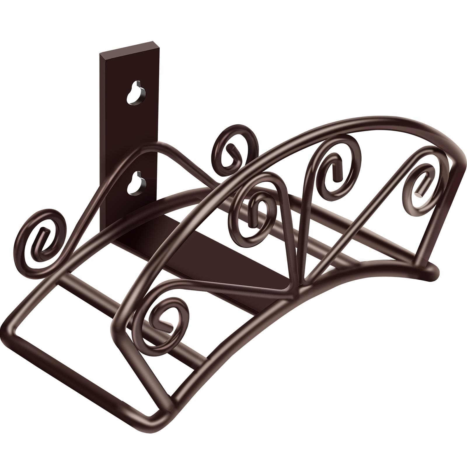 Garden Hose Holder Heavy Duty Water Hose Holder Solid Metal Hoses Hanger Wall Mount Decorative Durable Garden Hoses Storage Hose Reel Hose Organizer for Outside Yard, Bronze