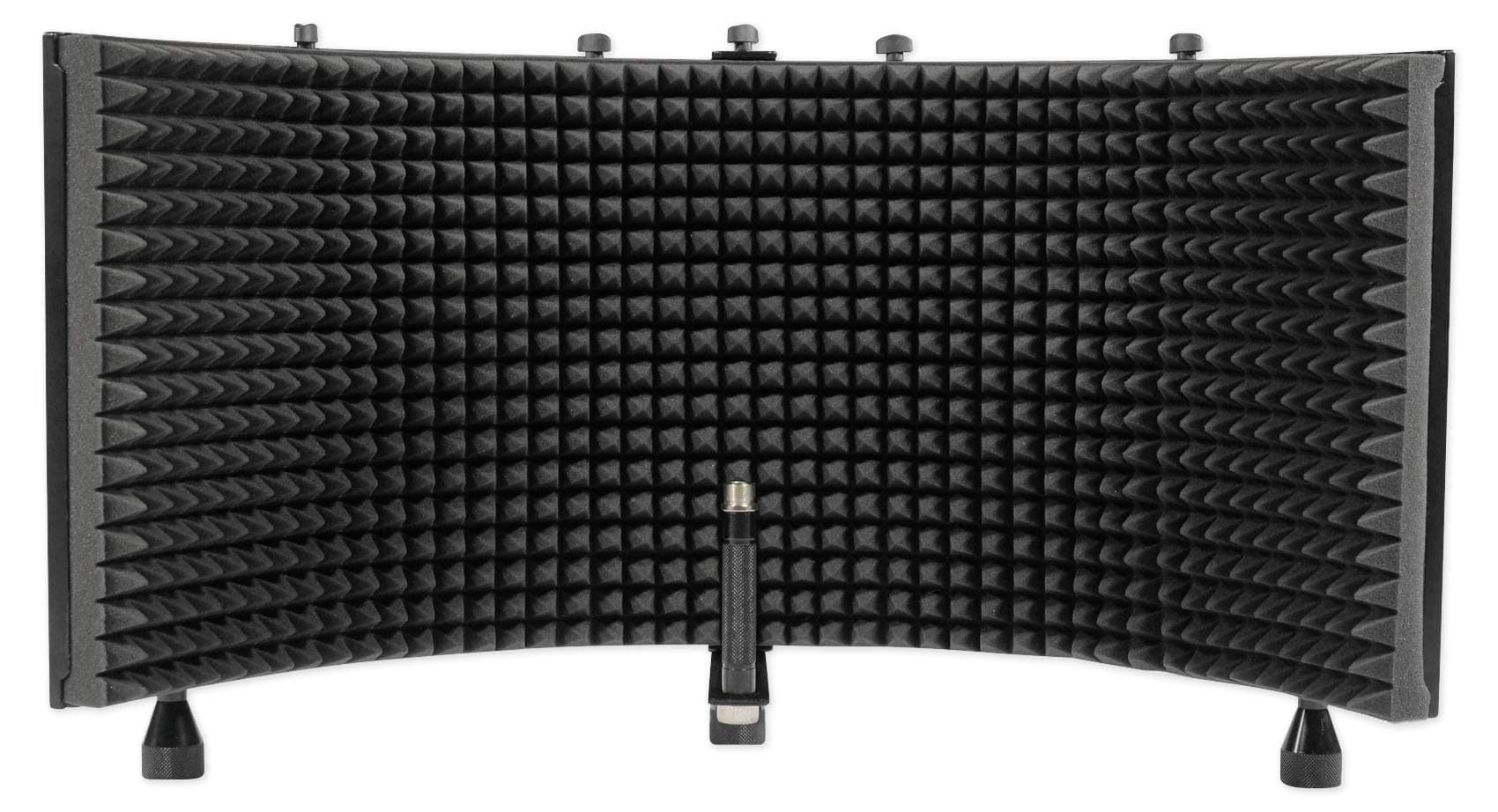 ROCKSHIELD 3 Studio Mic Isolation Shield, 2" Acoustic Foam, 5 Panels, Vented Back, Desktop & Stand Mountable, for Recording & Podcasting