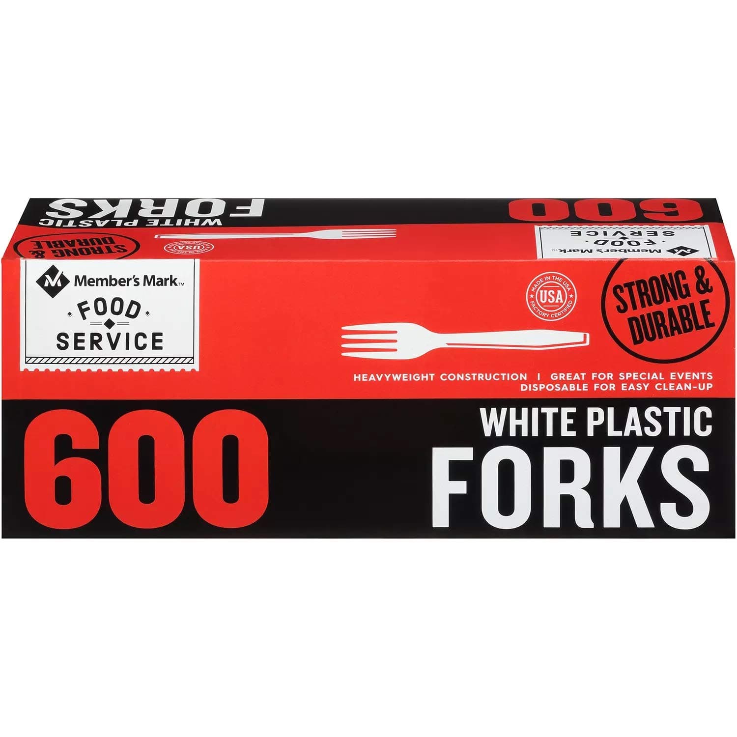 White Plastic Forks,, 600 Count
