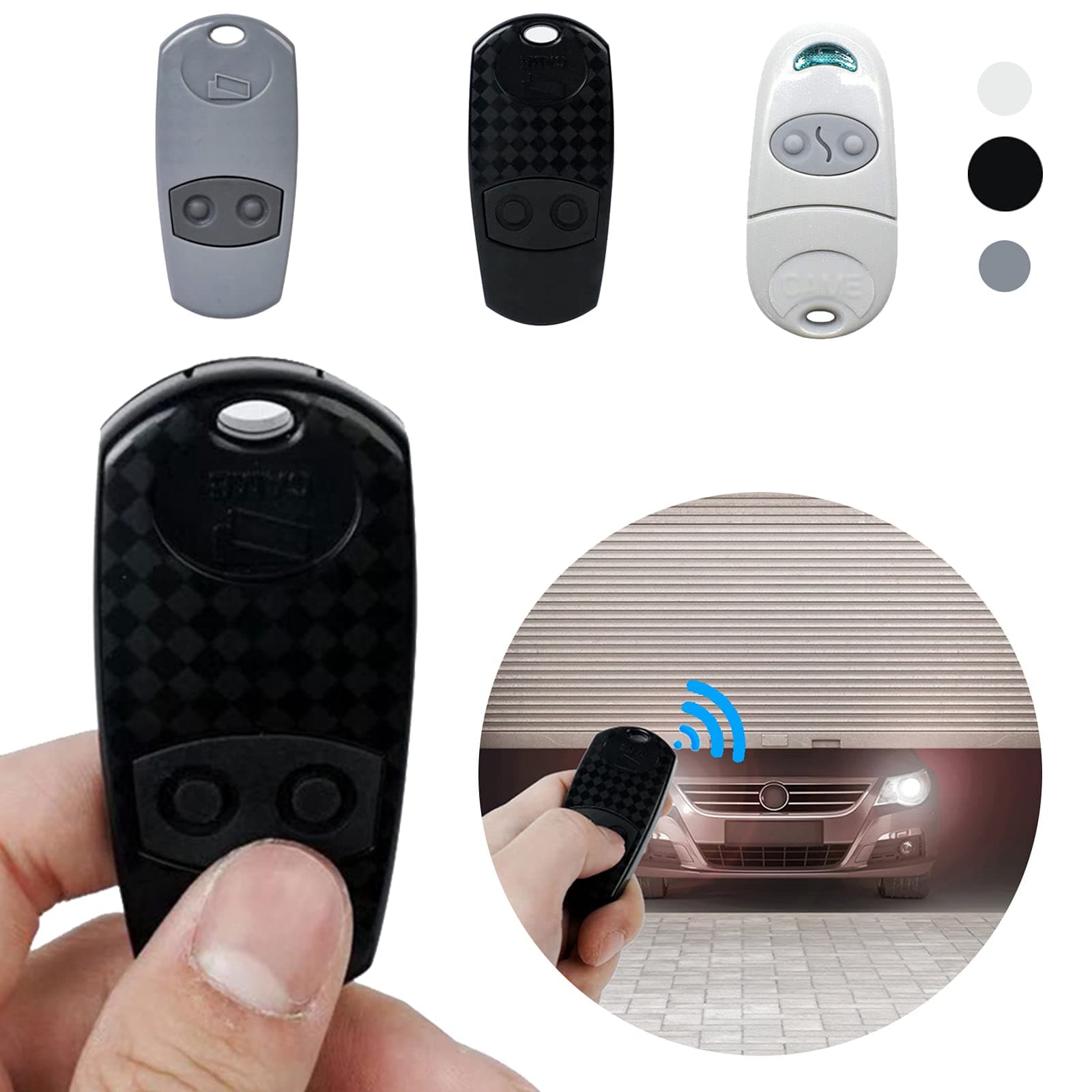 Universal Gate Remote Control - Came Top432ee - Universal Remote Control for Venu Top 432NA/432/432EE/ 432A /432M/432S T432/CAME 432 with Button Battery 2 x CR2016(Black)