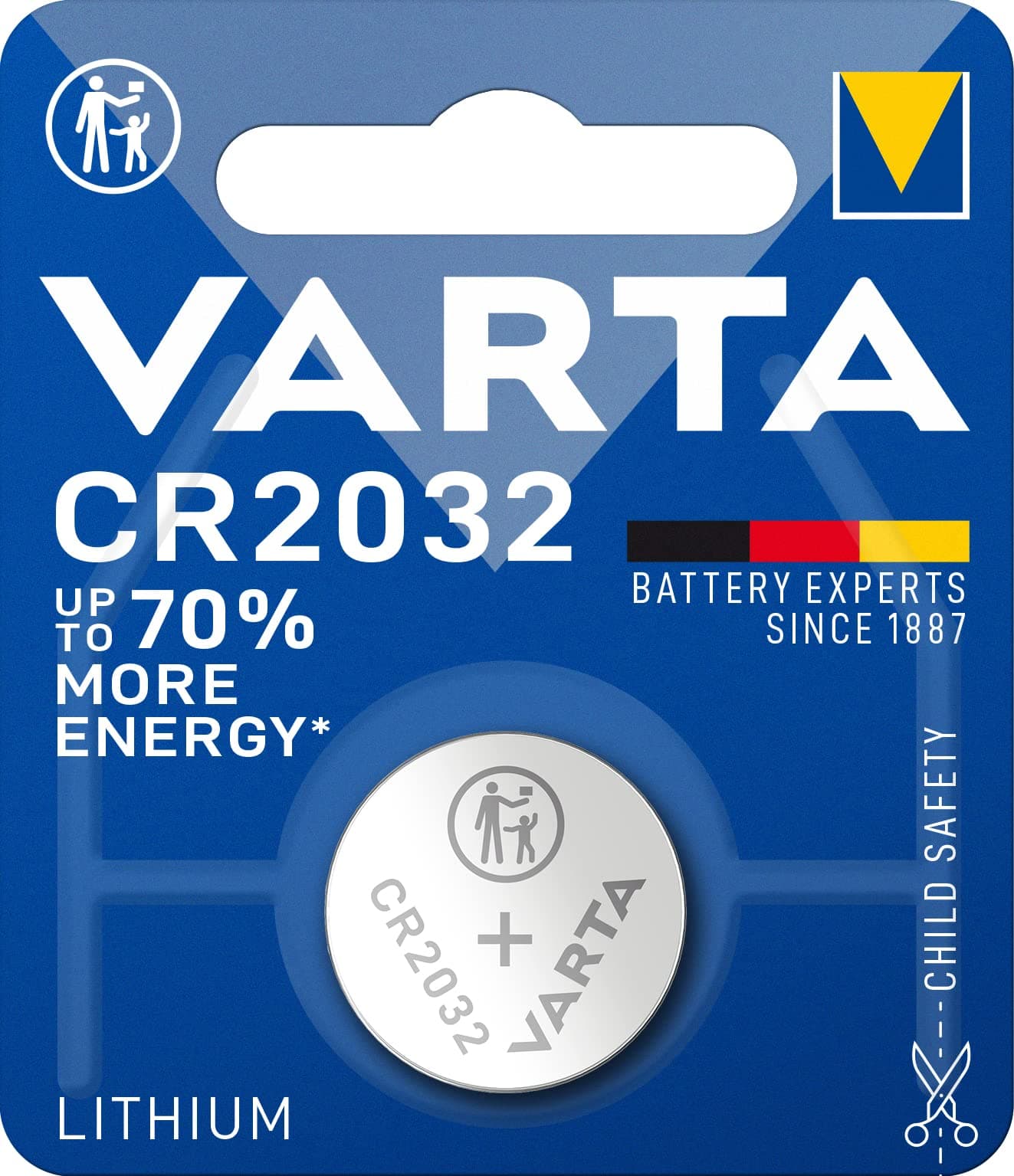 Batteries Electronics CR2032 Lithium button cell 3V battery, Button cells in original blister pack of 1