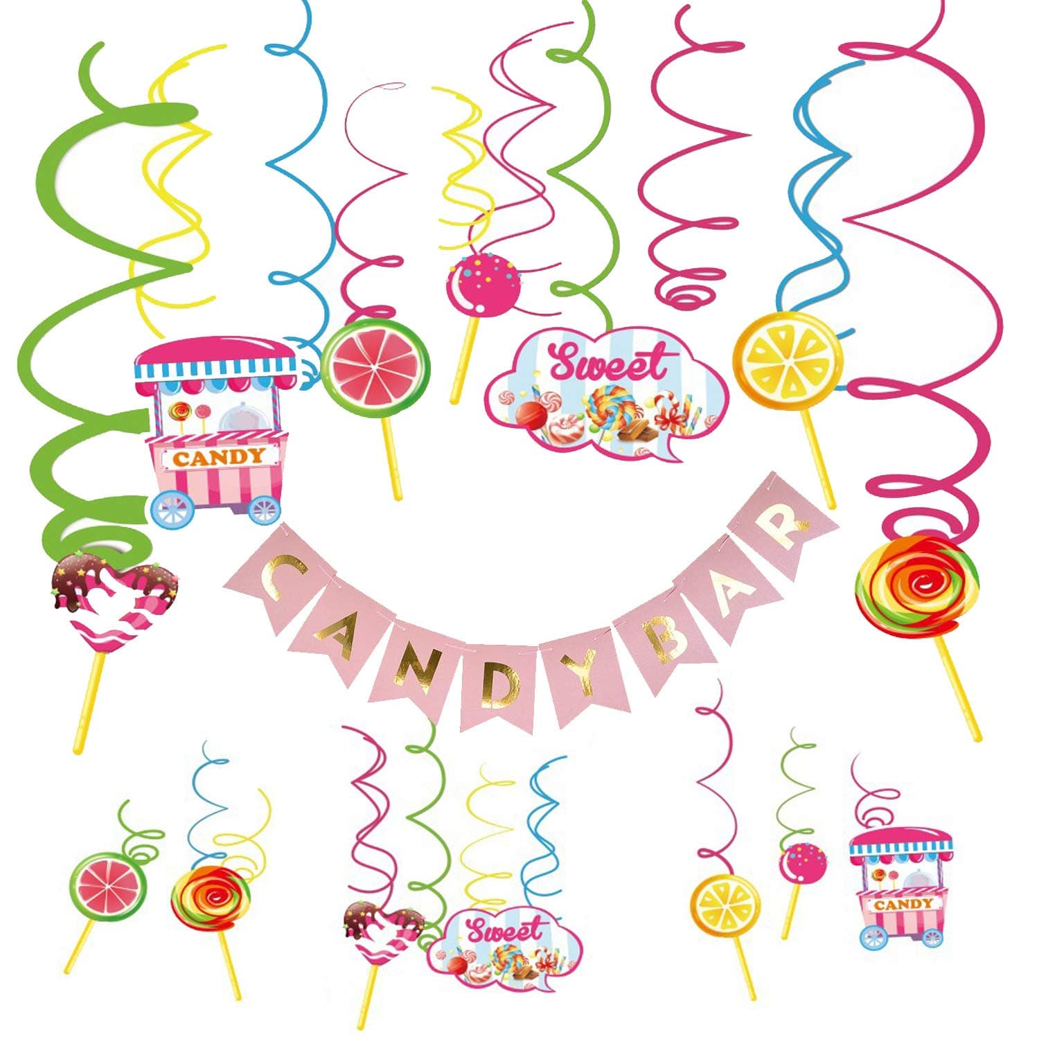 Candy Party Hanging Swirl