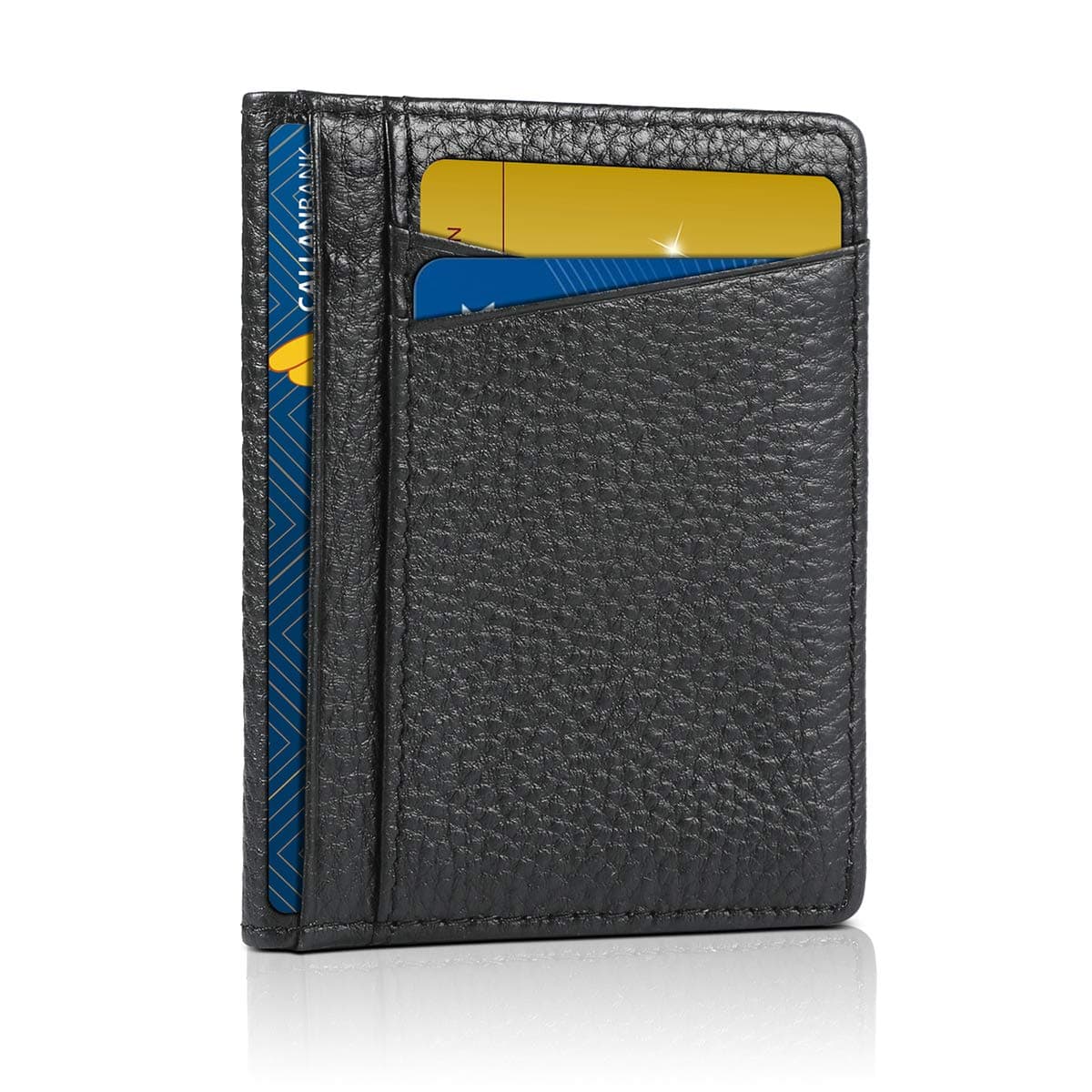 Slim Minimalist Wallet RFID Blocking Secure Card Holder-Double-Sided Dual-Use Fashion Smart Card Holder
