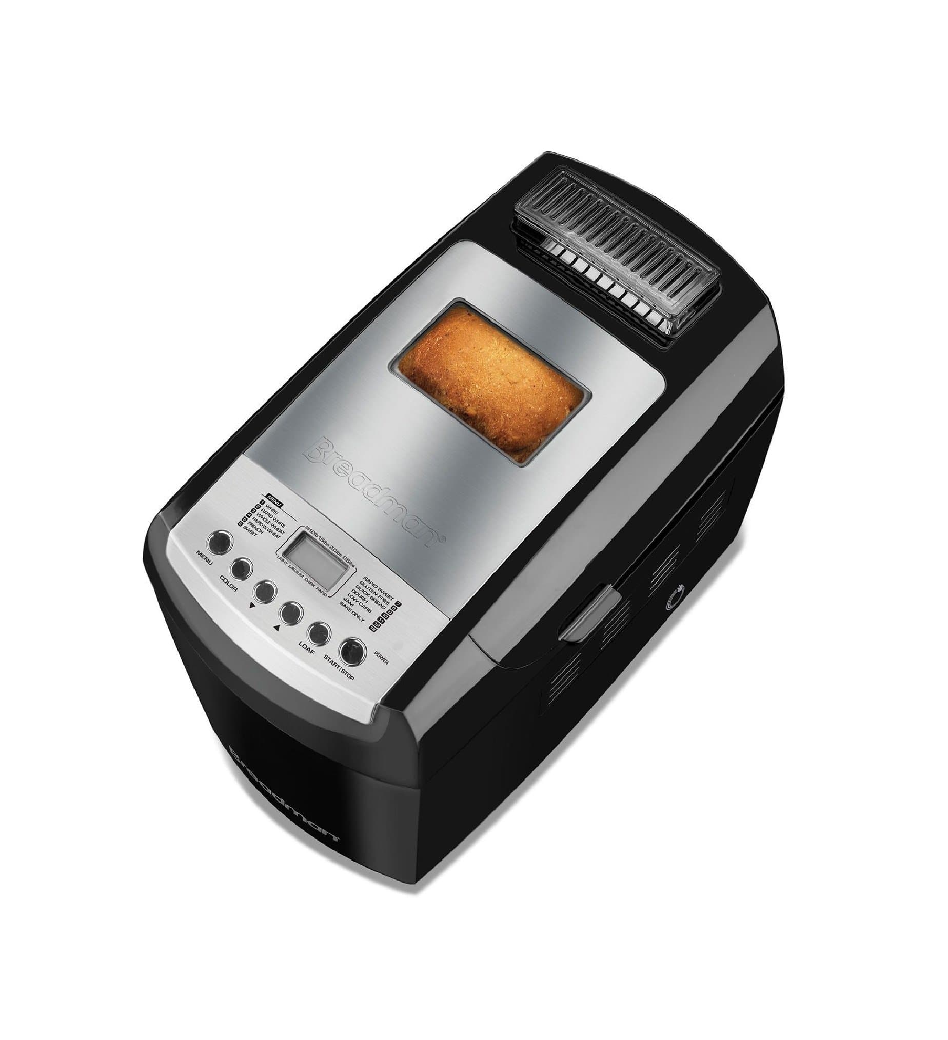 Breadman BK2000B 2-½-Pound Bakery Pro Bread Maker with Collapsible Kneading Paddles and Automatic Fruit and Nut Dispenser