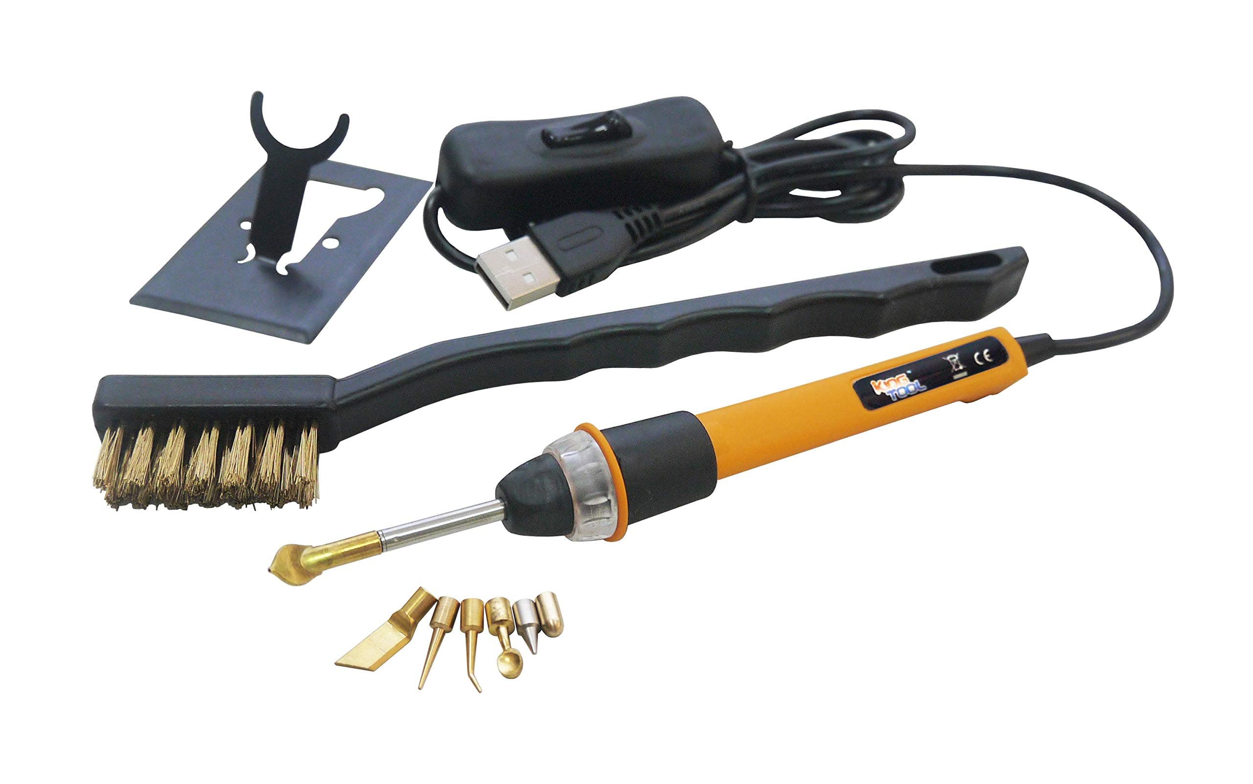 – KINGTOOL 3D Printing Smoothing Tool Kit, 3D Printing Modify Finishing Tool, Cleaning Needle, Scarper, and USB Power Cord (Yellow)