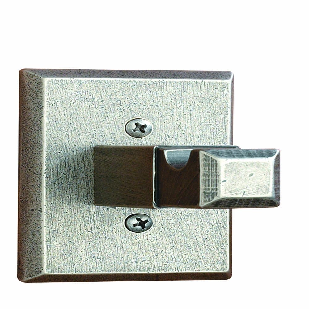 AIW Distressed Nickel Square Base Single Robe Hook