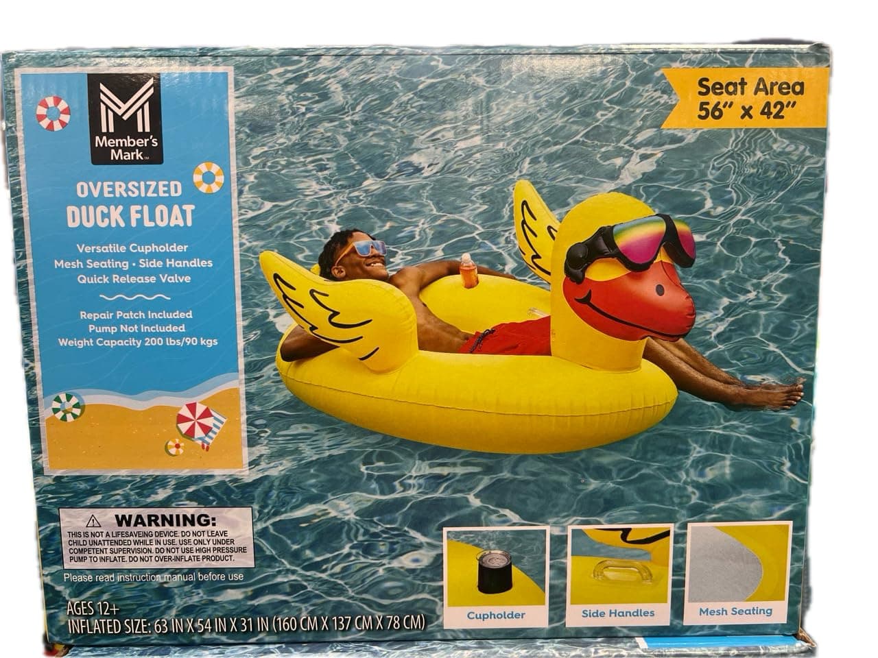 Member's Mark Novelty Inflatable Float Tube (Assorted Styles), Large