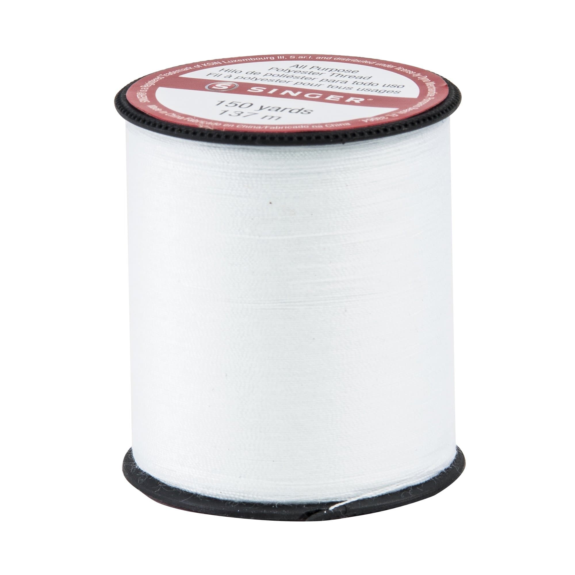 SINGER 150-yard All Purpose Polyester Thread, 1-Pack, White, Model:60100