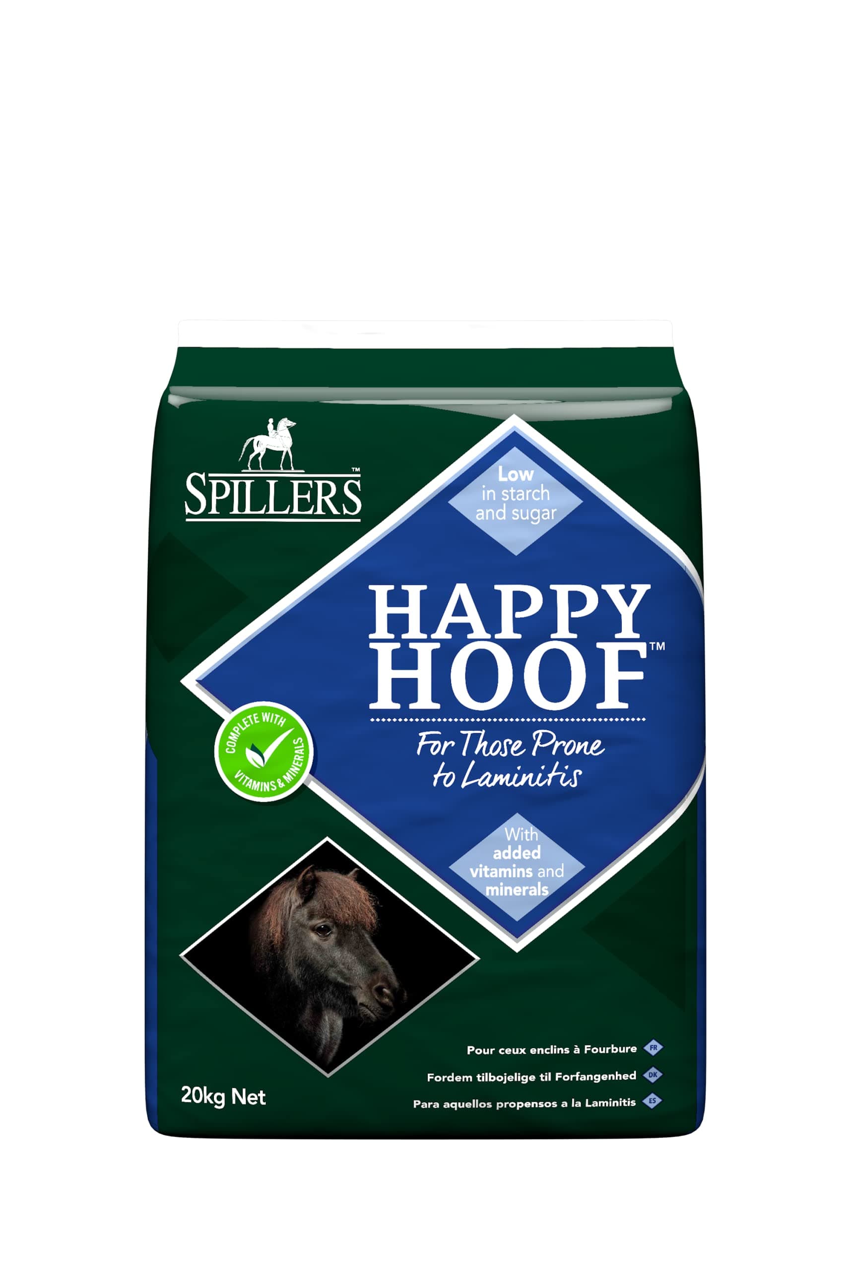 SPILLERS Happy Hoof Horse Feed 20kg - High Fibre Healthy Hoof Horse Feed and Chaff - Food Pellets Suitable for Senior Horses and Ponies