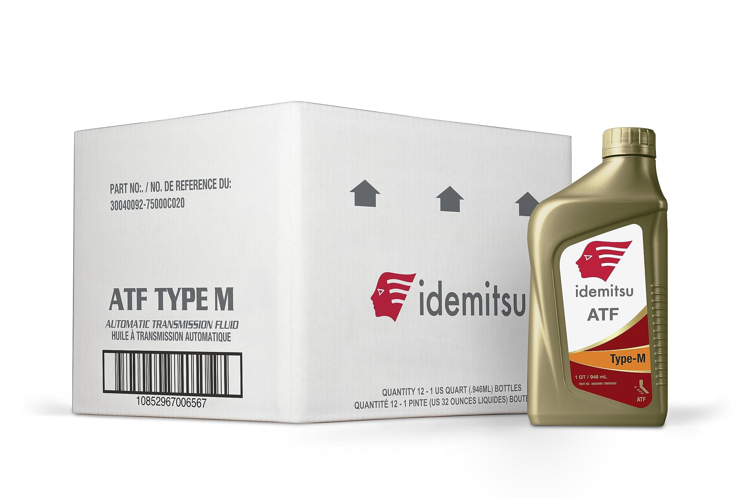 ATF Type M Automatic Transmission Fluid – 1 Quart, Case of 12 | Compatible with Mazda and Ford | Part Number: 30040092-75000C020 | Superior Wear Protection and Performance