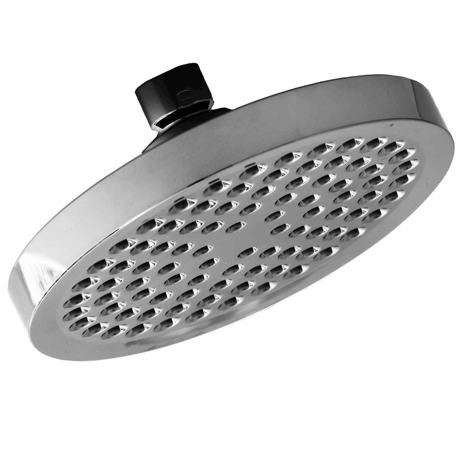 Shower Head - Rainfall High Pressure 6" - Rain High Flow Fixed Luxury Chrome Showerhead - Removable Water Restrictor - Adjustable Metal Swivel Ball Joint - For the Best Relaxation and Spa