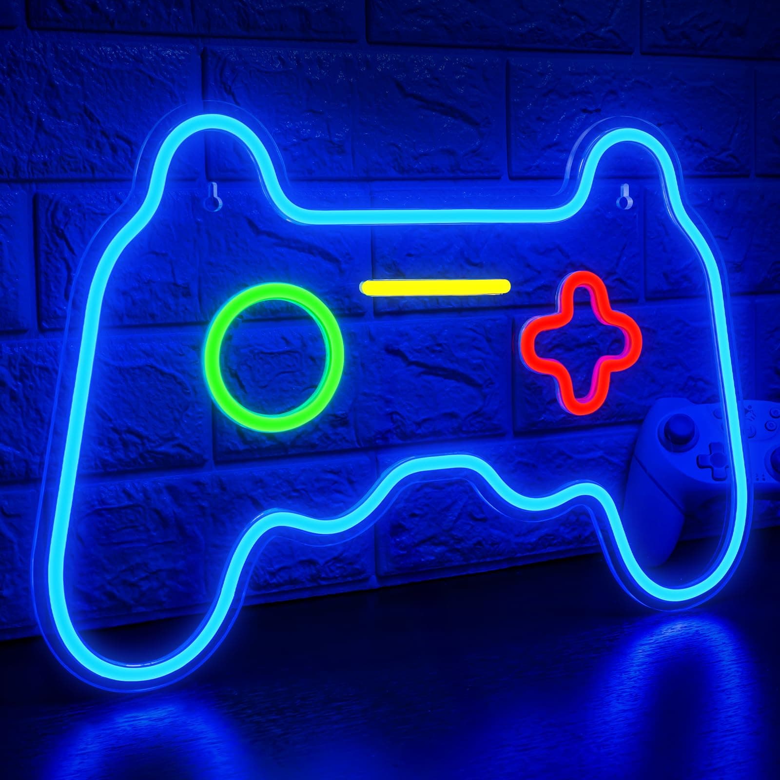 Game Neon Sign for Gaming Wall Decoration,Blue Gaming LED Neon Light Sign, Gamer LED Sign Dimmable for Playroom,Game Room,PlayStation,Play Area,Gamer Gift for Kids and Boys
