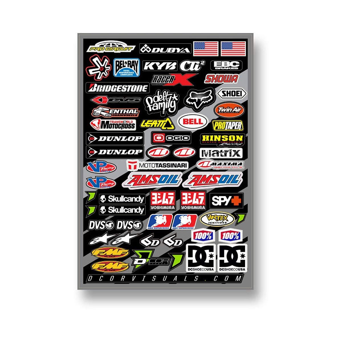 Assorted Logo Decal Sheet