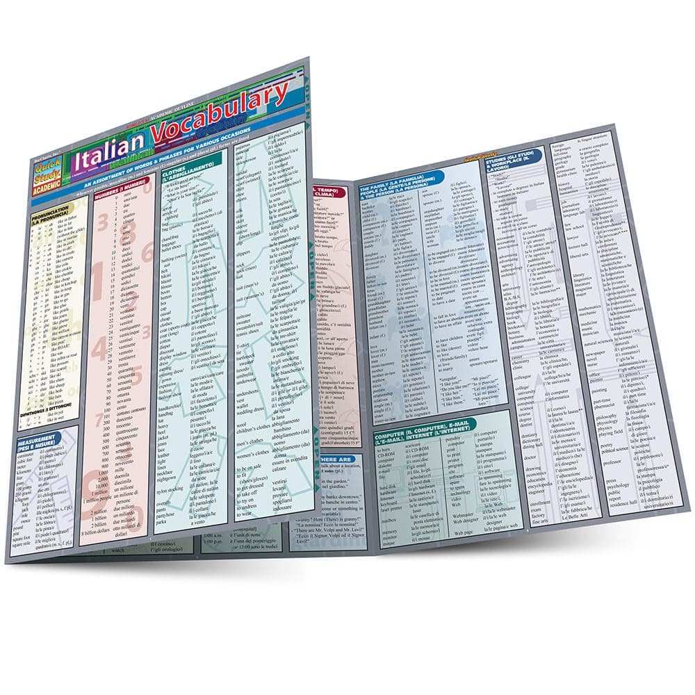 Italian Vocabulary: QuickStudy Laminated Reference Guide (QuickStudy Academic)